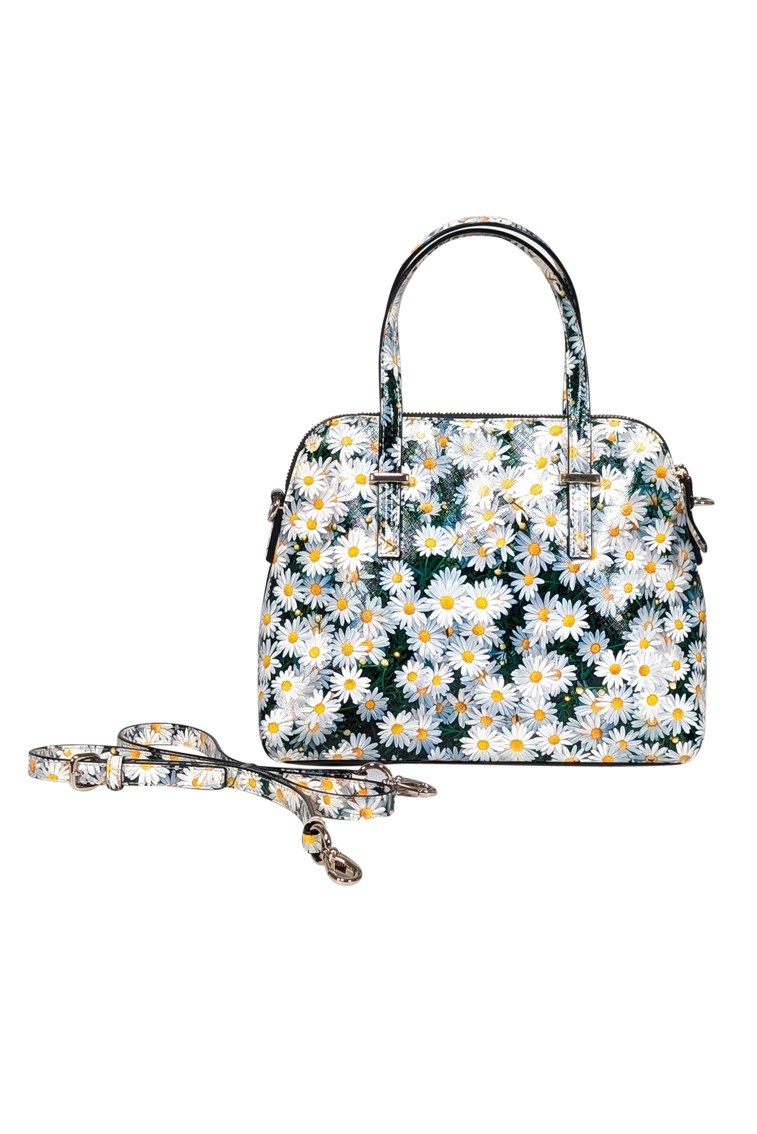 Kate Spade Summer Daisy Print Crossbody Bag in Black, Green & Yellow