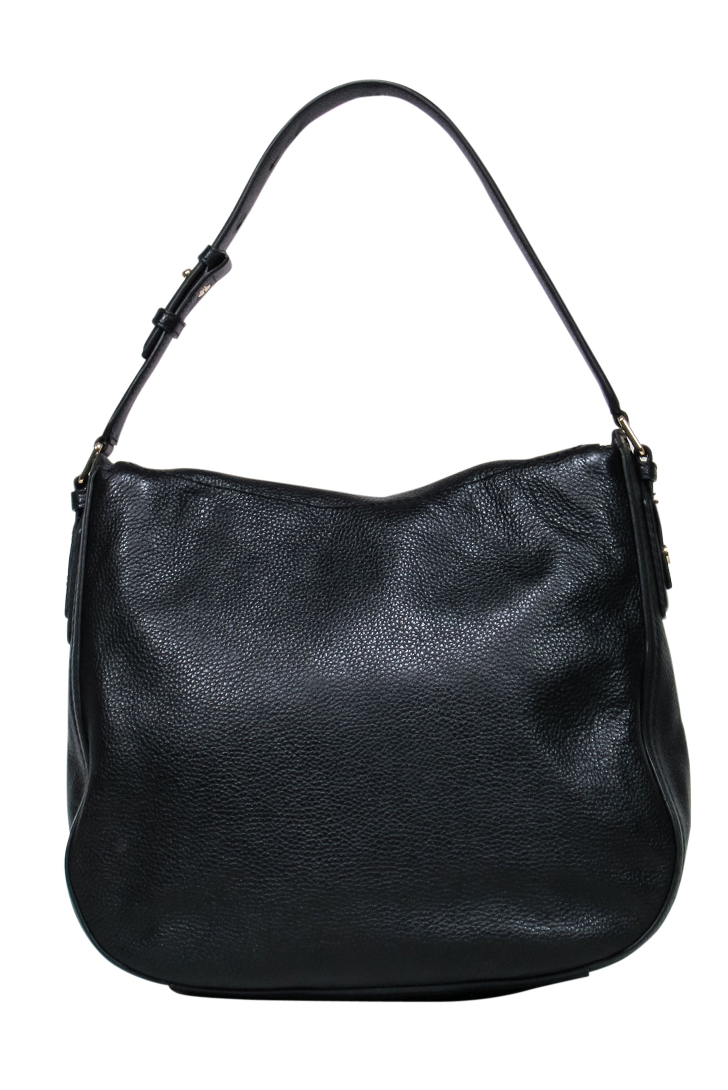 Marc Jacobs' Chic Black Leather Foldover Purse with Gorgeous Gold Hardware