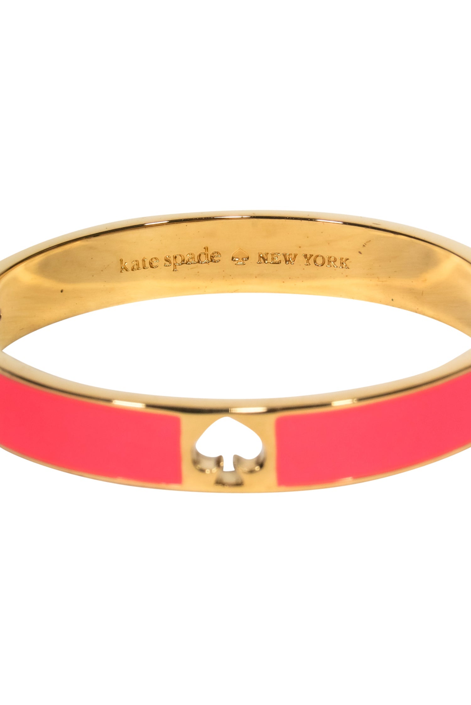 Kate Spade's Irresistible Pink & Gold Spade Cutout Bangle