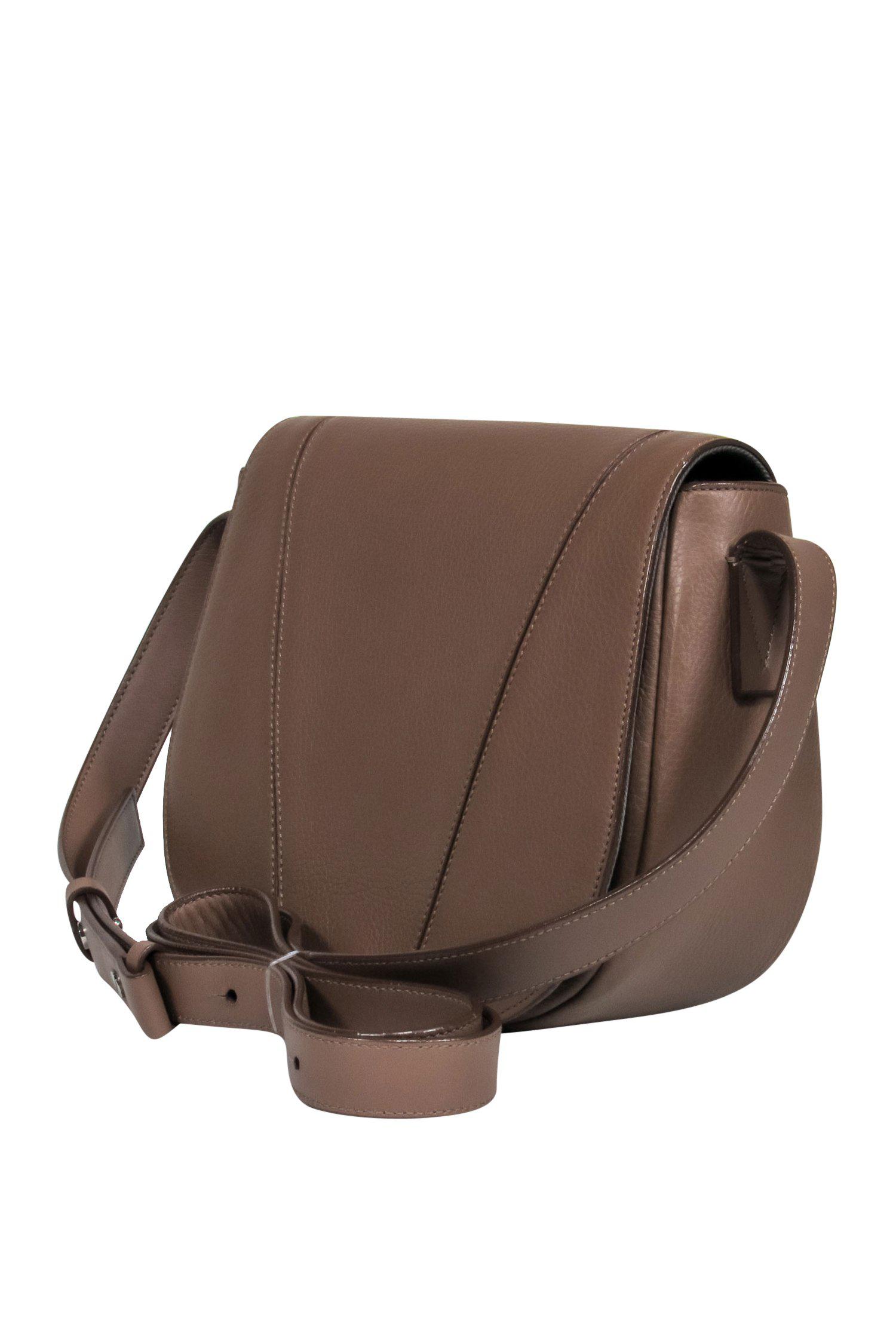 Vince - Elegant Light Taupe Saddle-Style Crossbody Bag