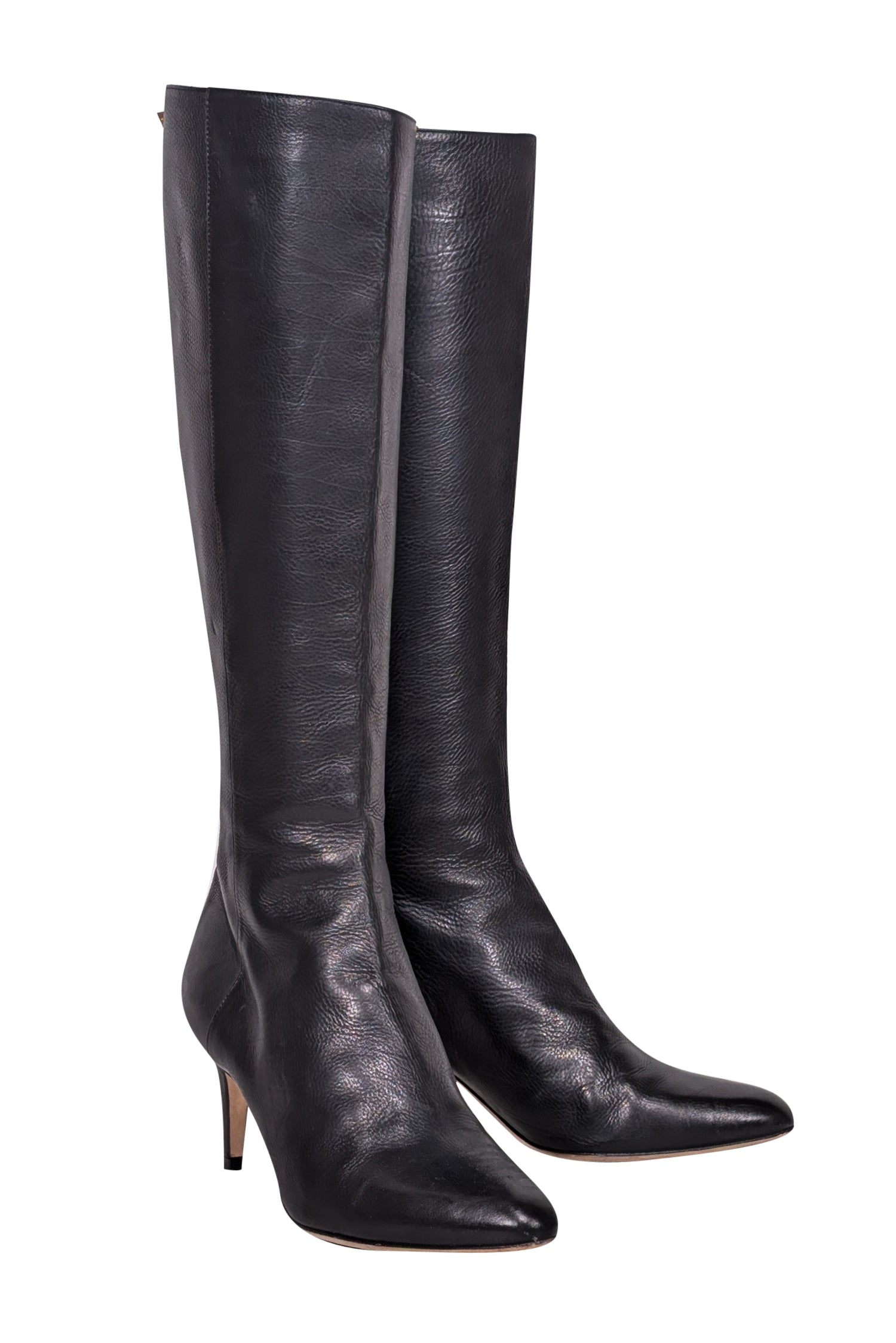 Jimmy Choo Black Leather Tall Heeled Boots - Size 9: Elevate Your Style!