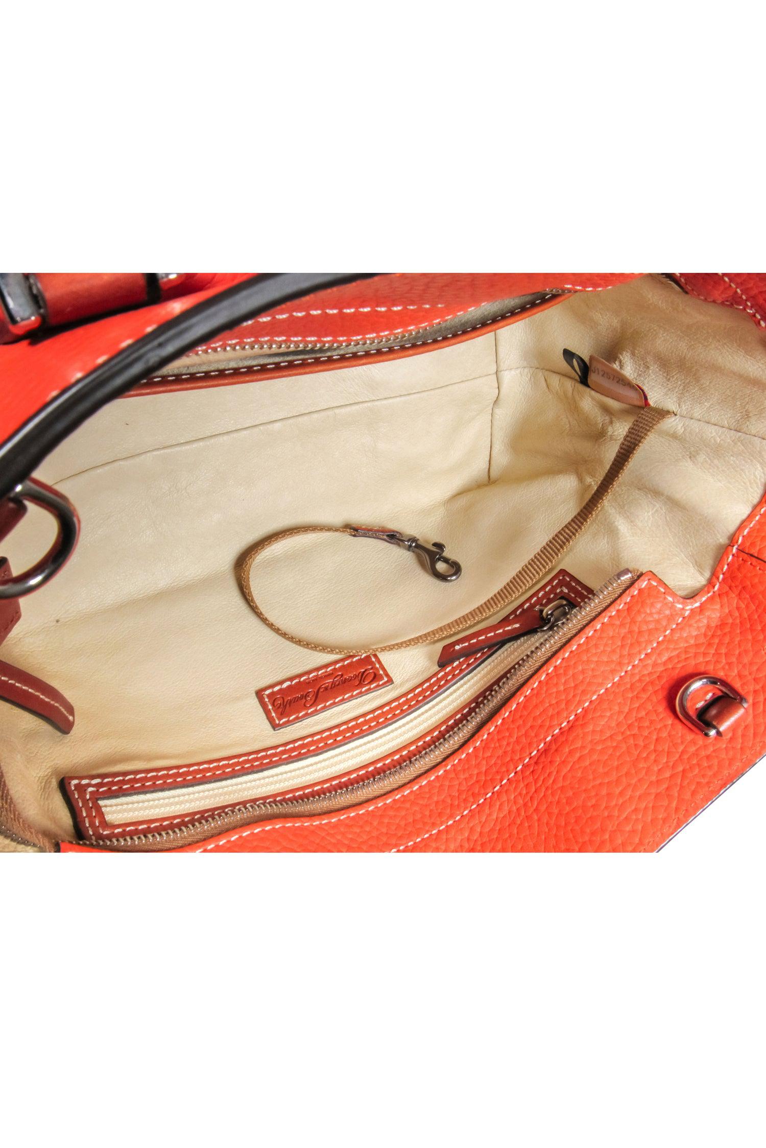 Dooney & Bourke - Stunning Orange Pebbled Leather Shoulder Bag