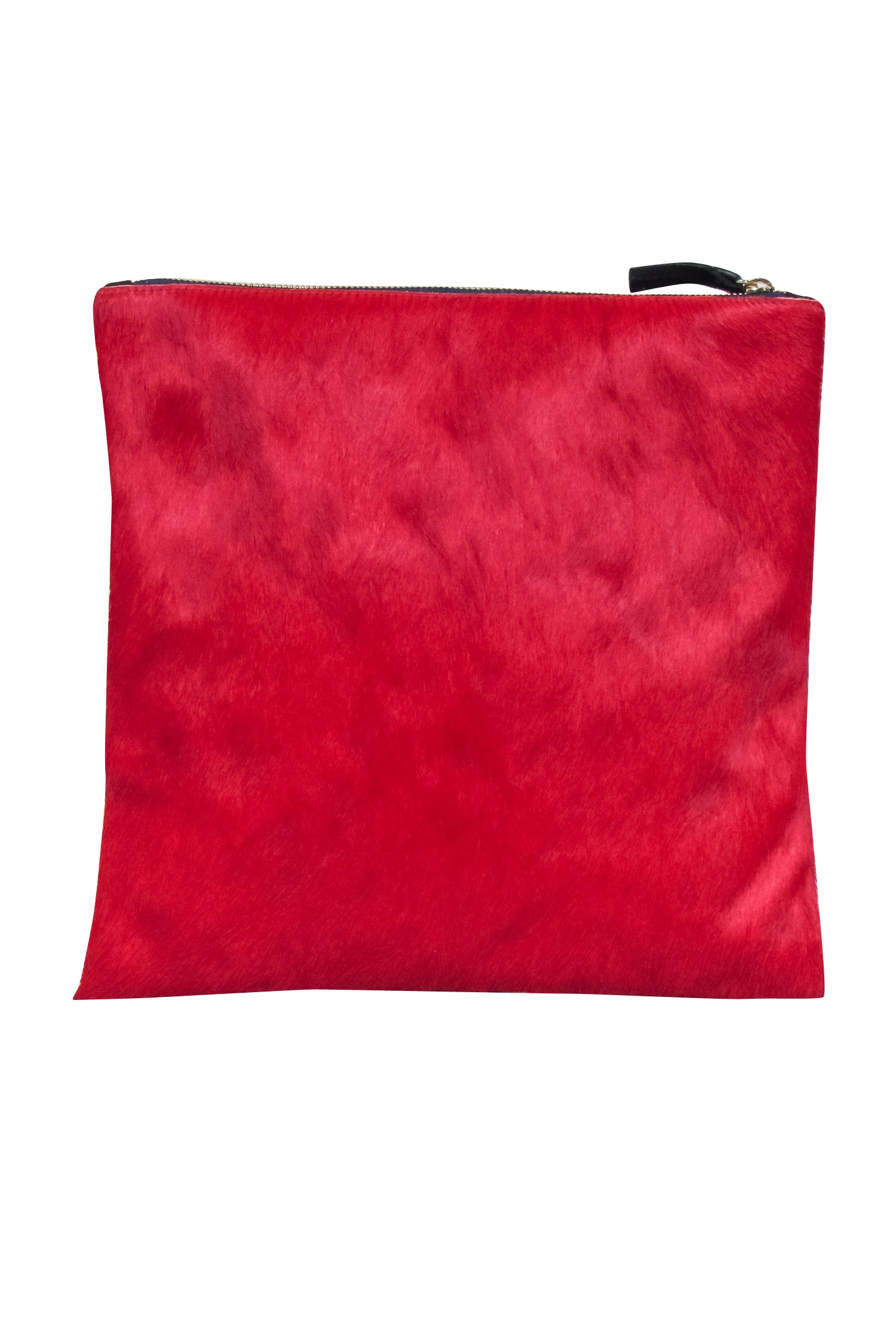 Clare V.'s Stunning Red Calf Hair Zipper Clutch