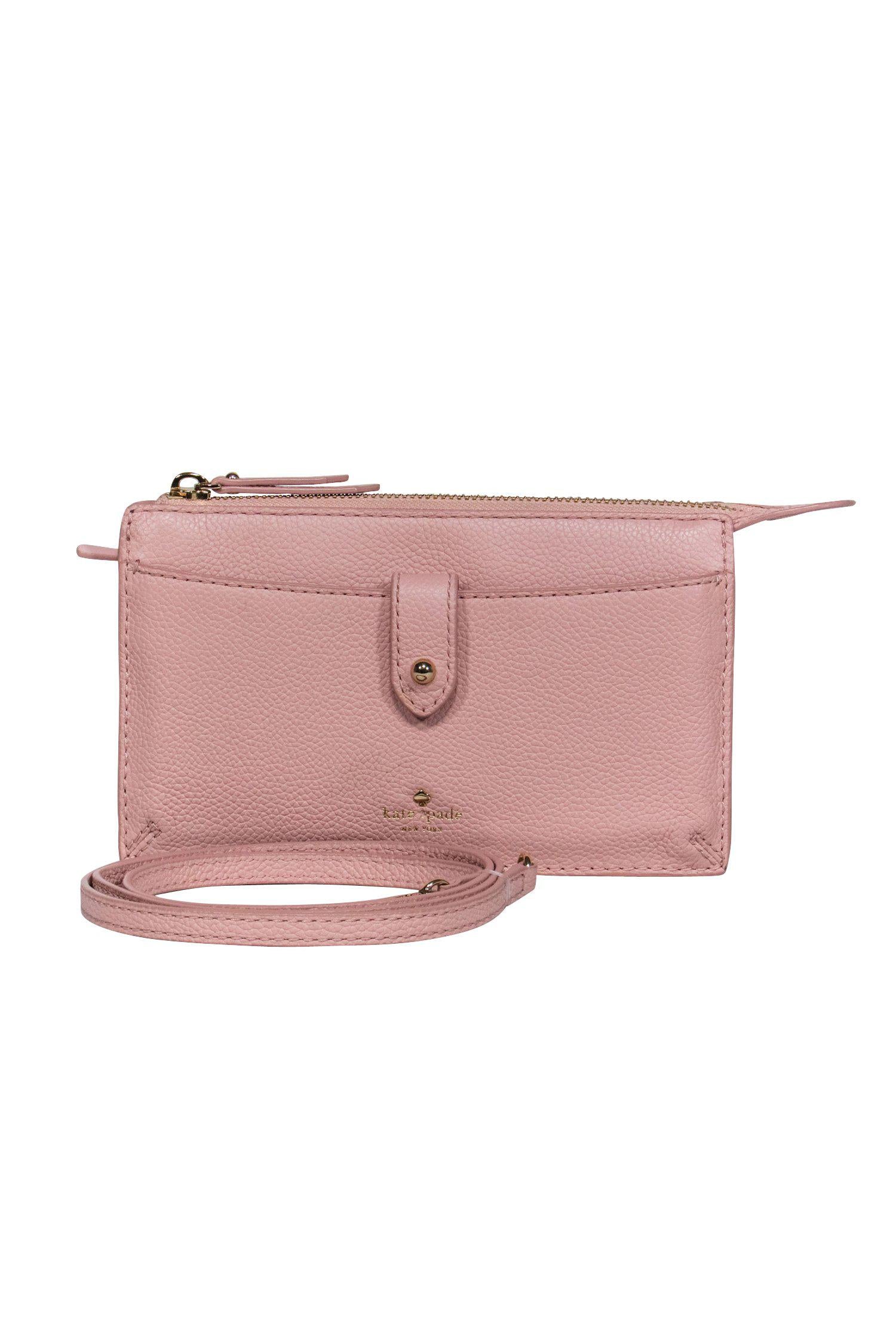 Kate Spade Baby Pink Pebbled Leather Crossbody Wallet - The Ultimate Travel Companion