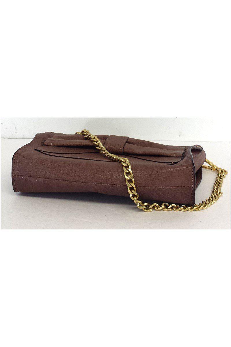 Nanette Lepore's Charming Mauve Leather Bow Shoulder Bag - A Must-Have!