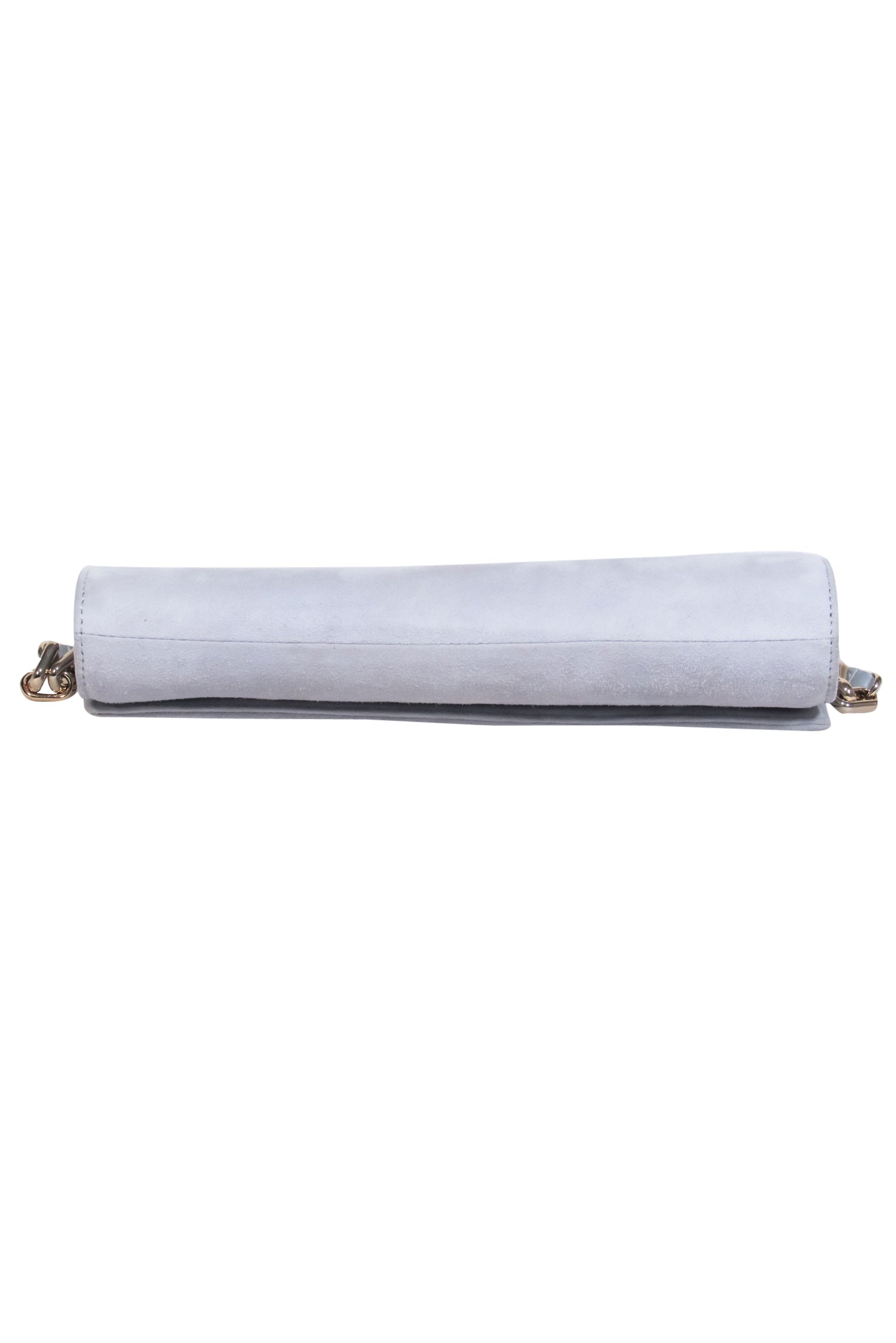 Hobbs - Stylish Light Gray Suede Convertible Clutch & Shoulder Bag