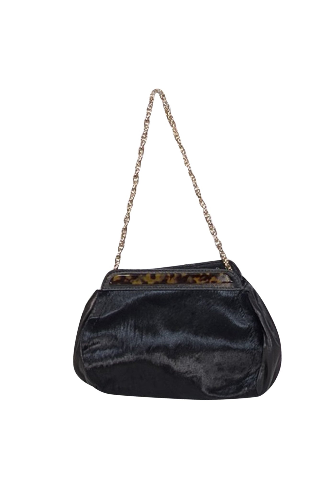 Brooks Brothers Black Calf Hair Chain Strap: The Epitome of Chic Handbag