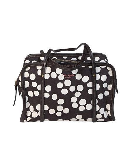 Kate Spade - Irresistible Brown & White Polka Dot Print Shoulder Bag