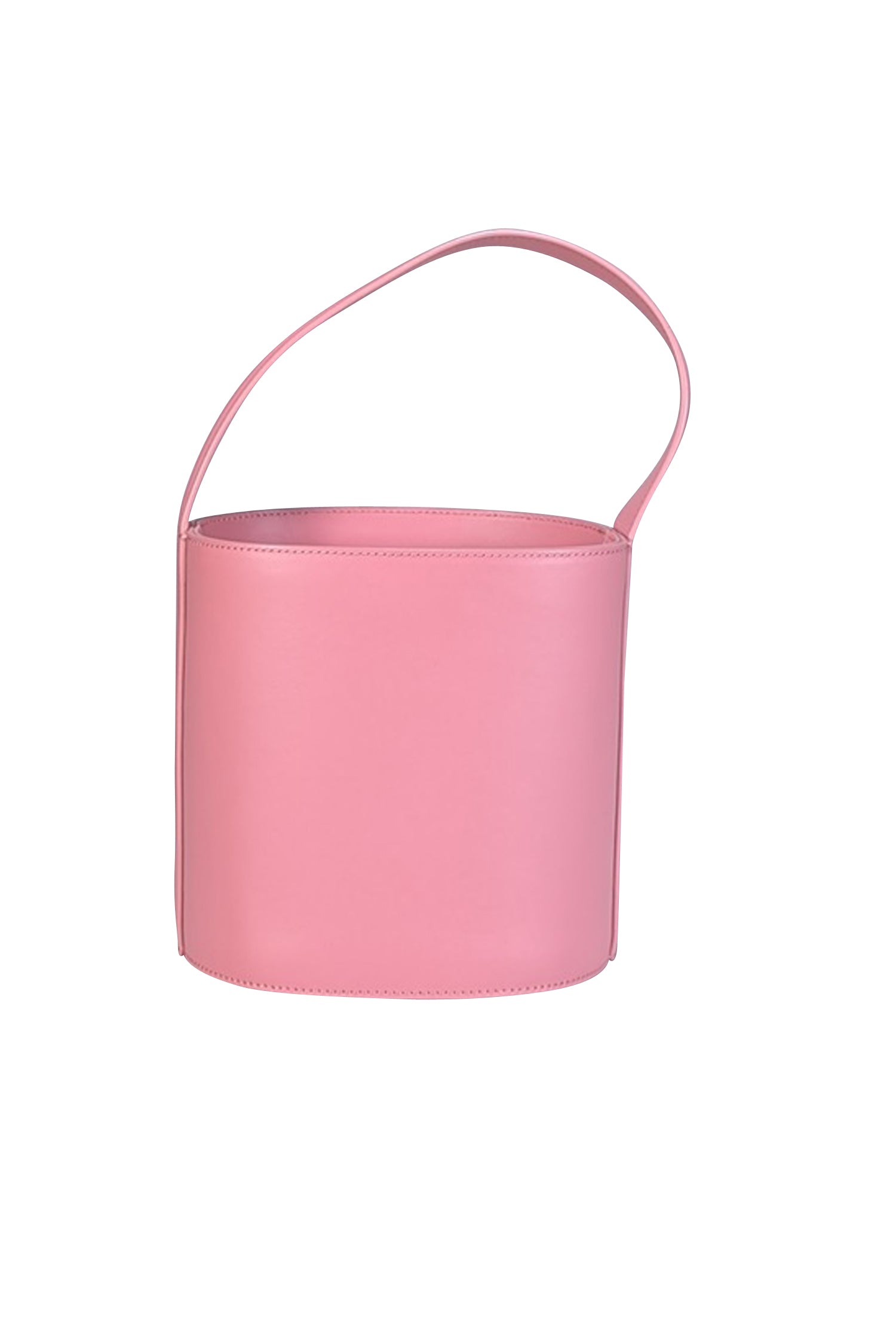 Staud Light Pink Leather Bisset Bucket Bag - Barbie Chic Style