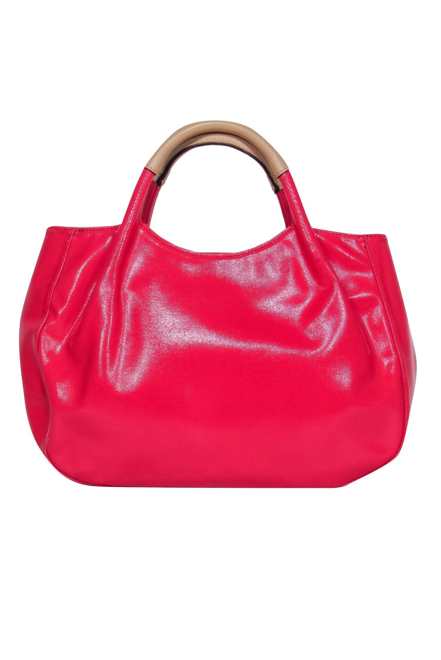 Kate Spade Hot Pink Patent Leather Round Tote: A Fashionable Essential