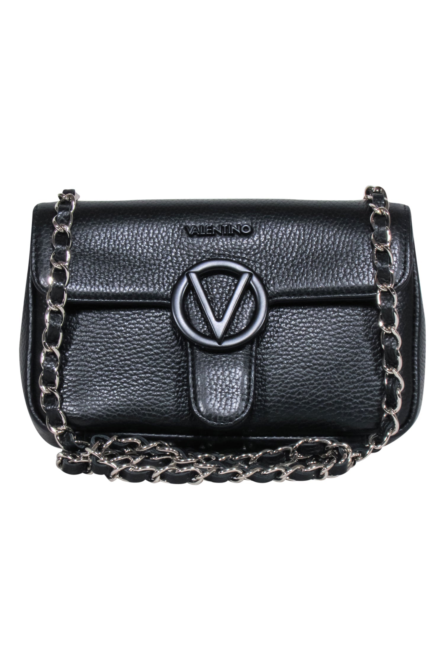 Valentino by Mario Valentino - Stunning Black Pebbed Leather Crossbody Bag