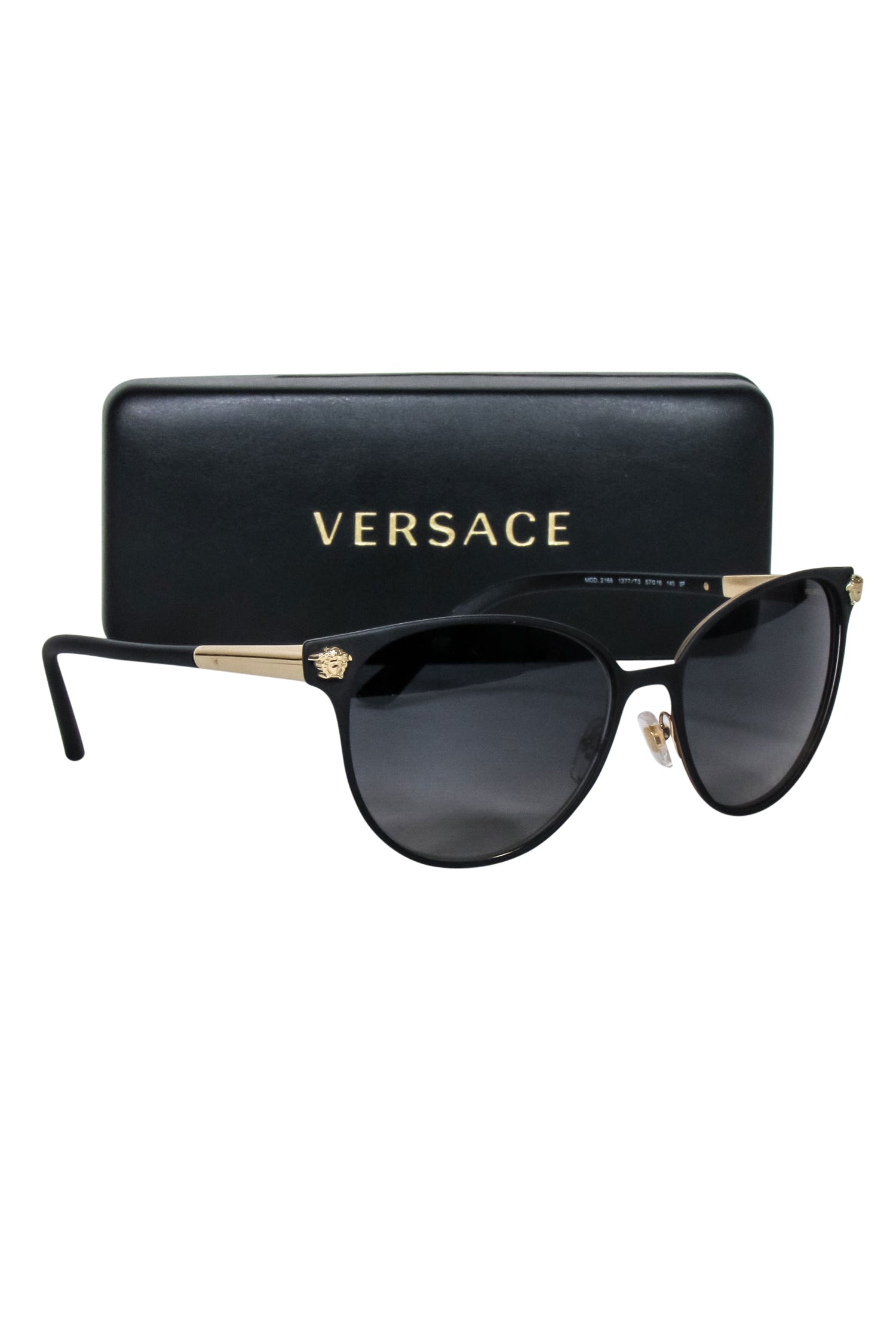 Versace Black Matte Rounded Sunglasses - The Ultimate Fashion Statement