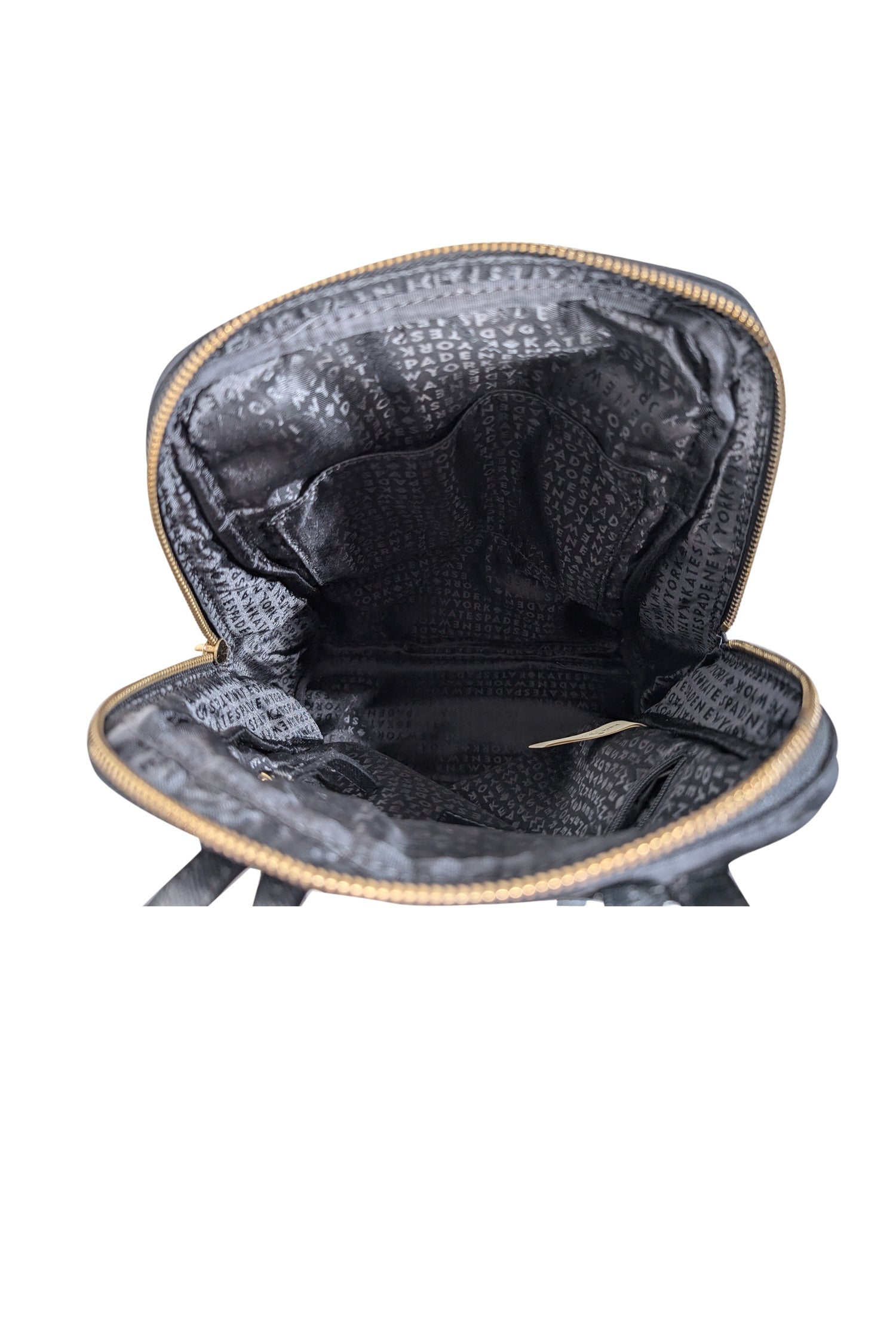 Kate Spade Stylish Black Nylon Zipper Top Backpack - Your Adventure Companion