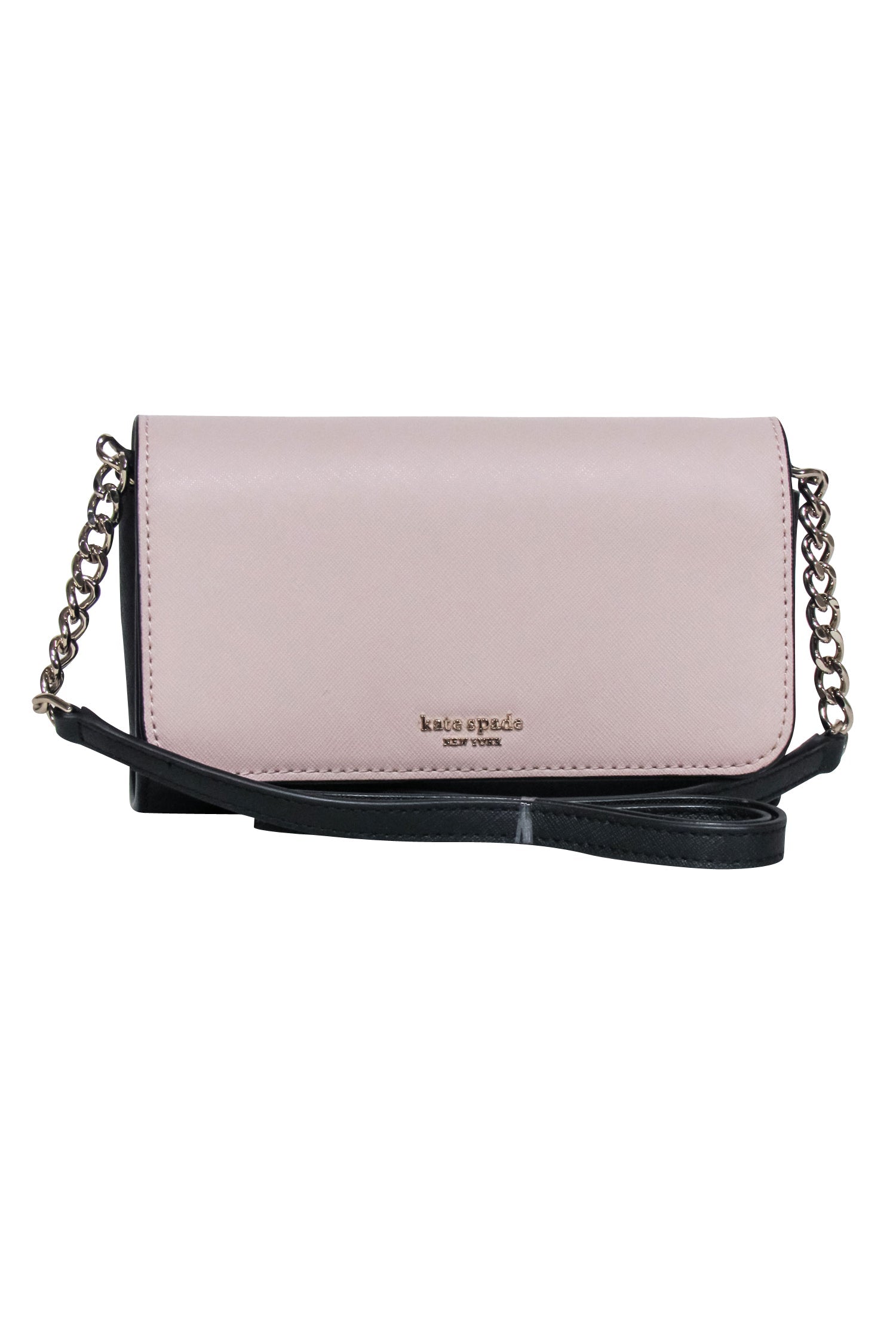 Kate Spade - Stylish Beige & Black Saffiano Leather Crossbody Bag
