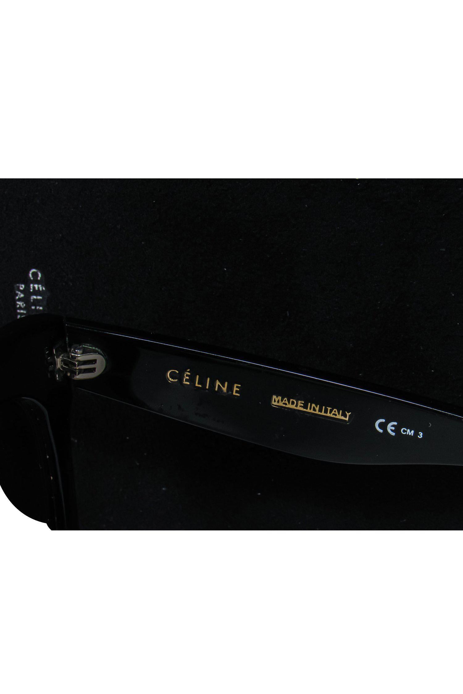 Celine Large Black Wayfarer Sunglasses - A Vintage Fashion Statement
