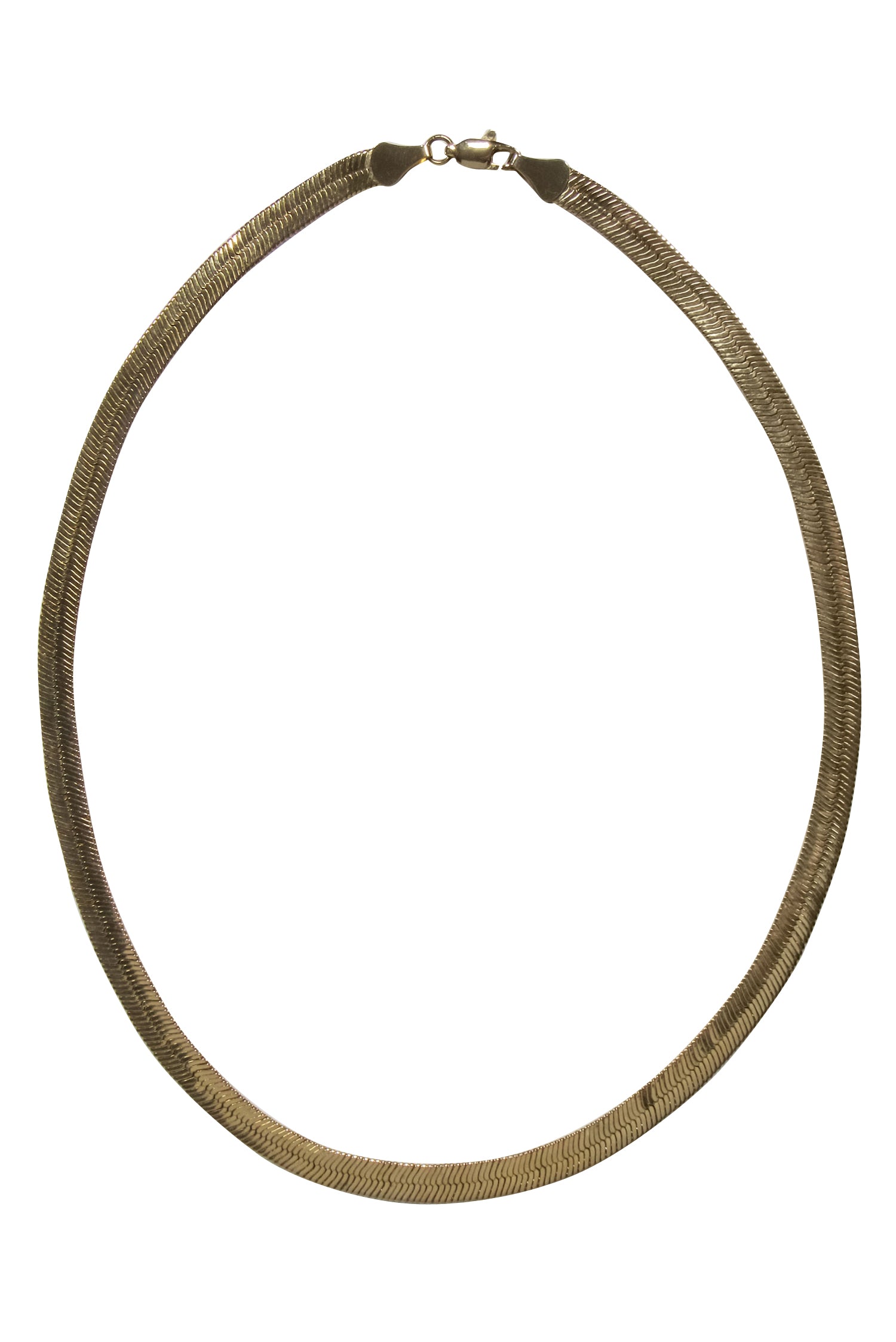 Stunning 14k Gold Herringbone Necklace - Make a Statement!