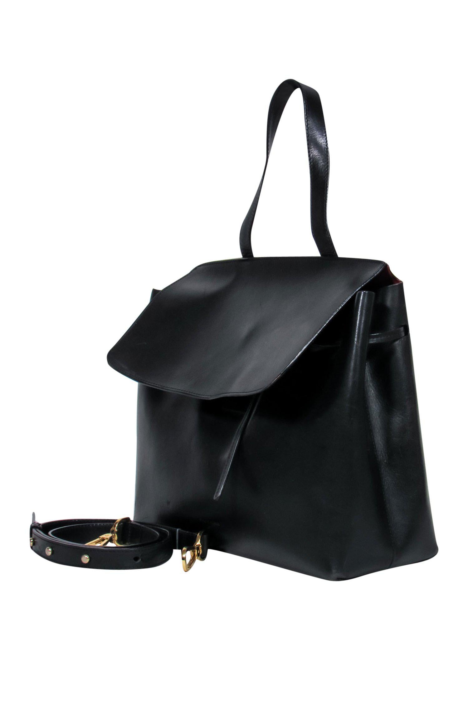 Mansur Gavriel Black Leather Convertible Satchel: A Timeless Chic Accessory