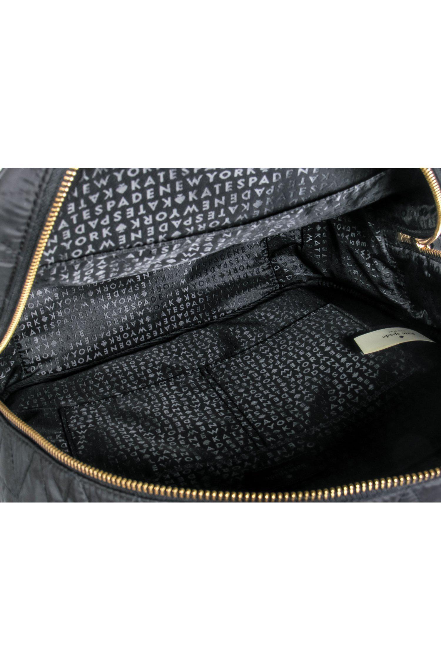 Kate Spade's Stunning Black Quilted Nylon Backpack - Your Ultimate Travel Companion!