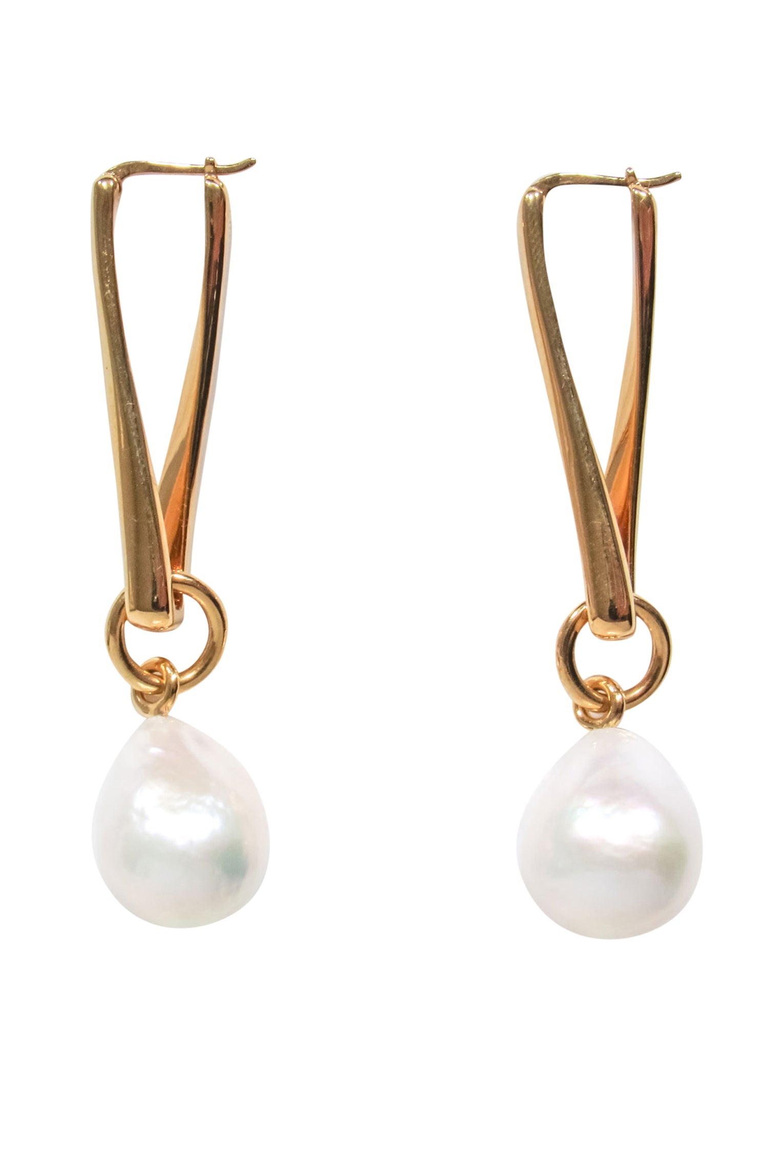 Missoma's Stunning Baroque Pearl Twisted Drop Earrings