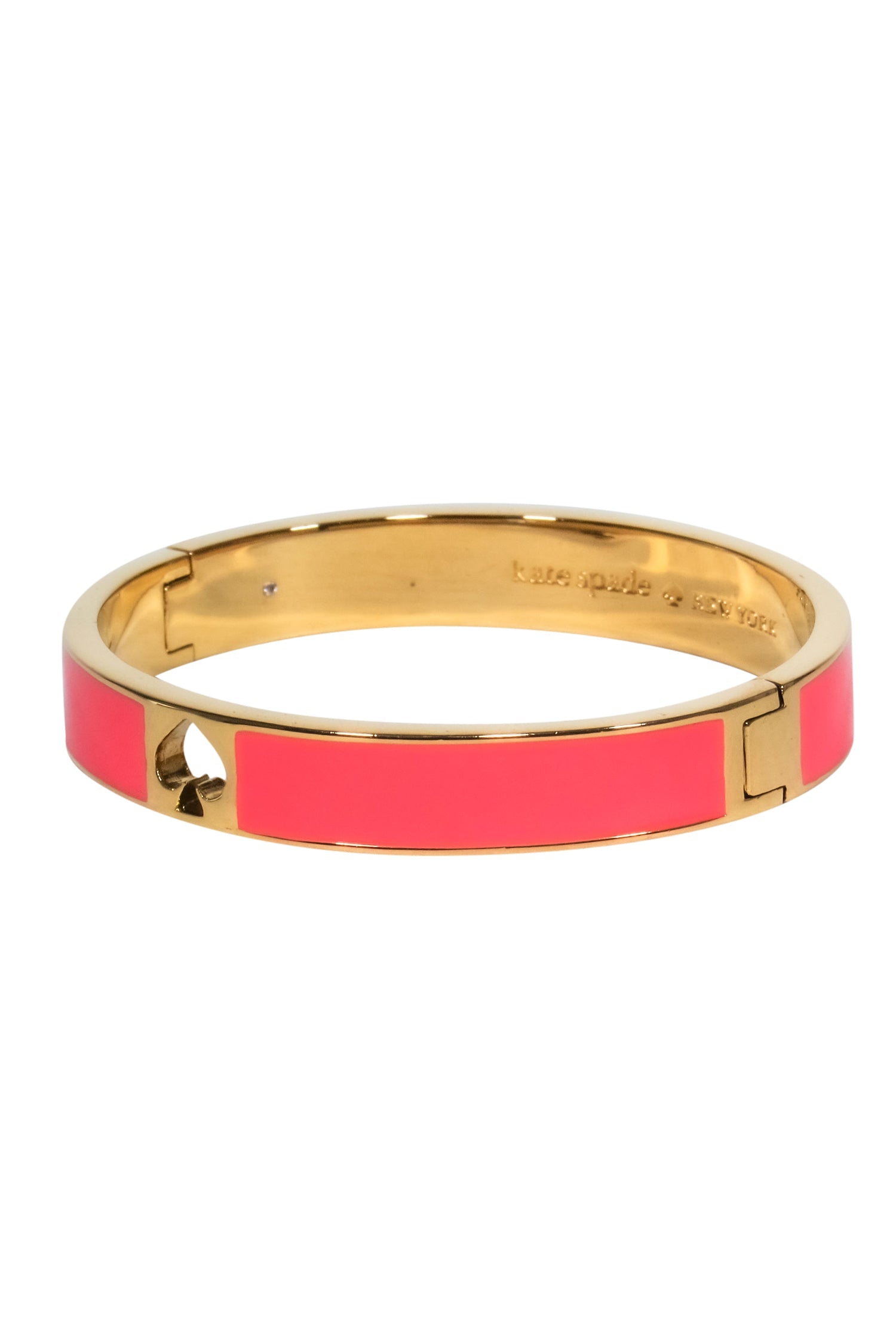 Kate Spade's Irresistible Pink & Gold Spade Cutout Bangle