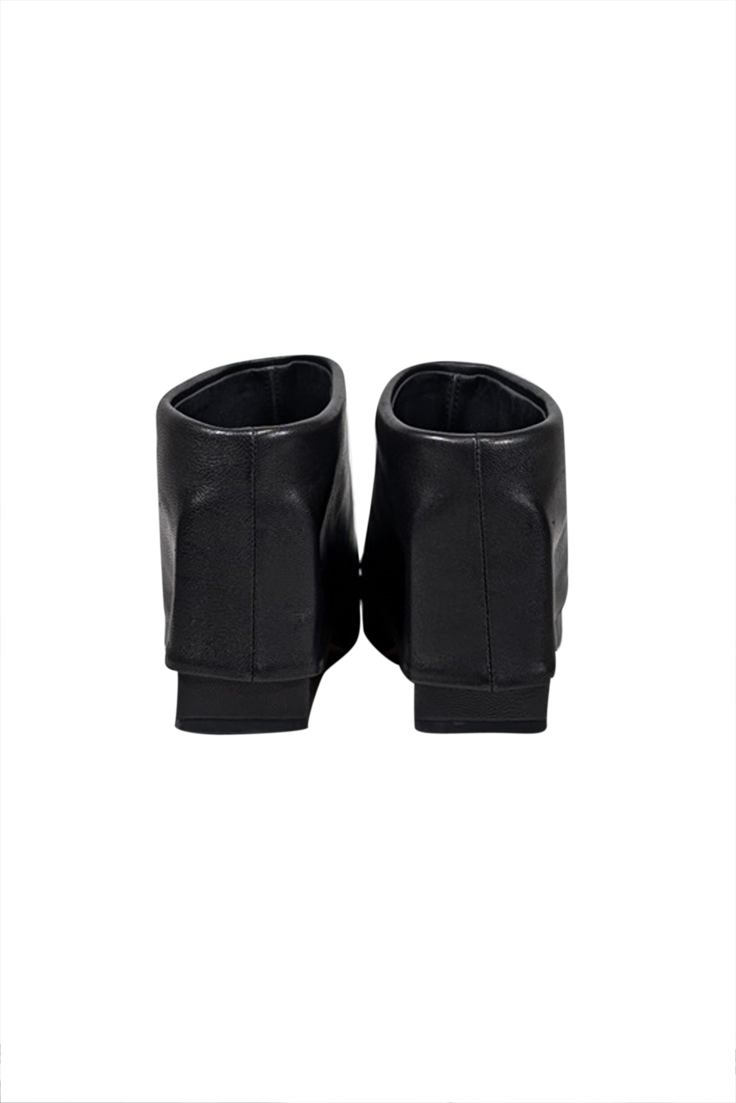 Jonathan Simkhai - Chic Black Leather Square Toe Faux Bootie Mule in Size 6
