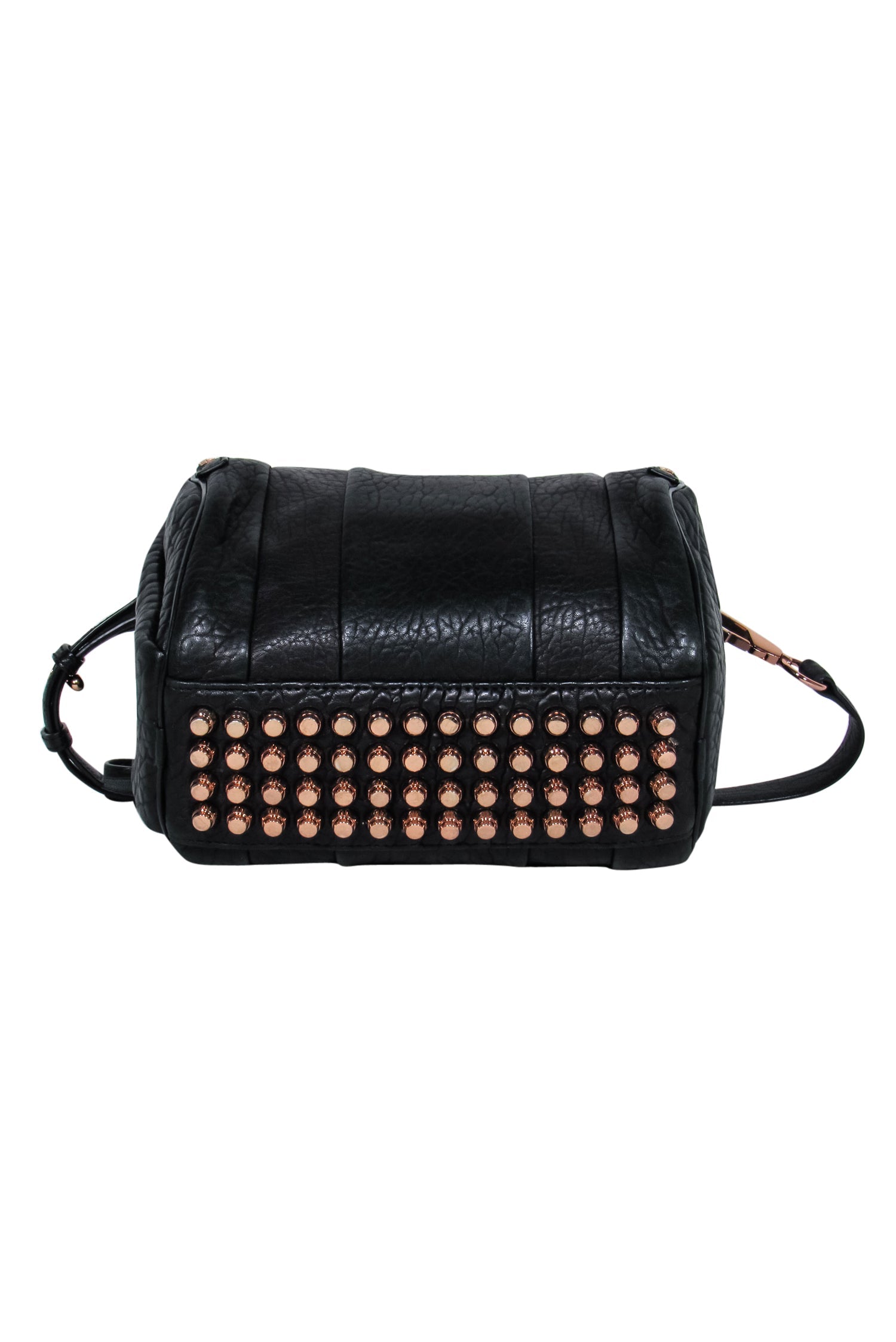 Alexander Wang's Edgy Black Pebbled Leather Convertible Studded Satchel