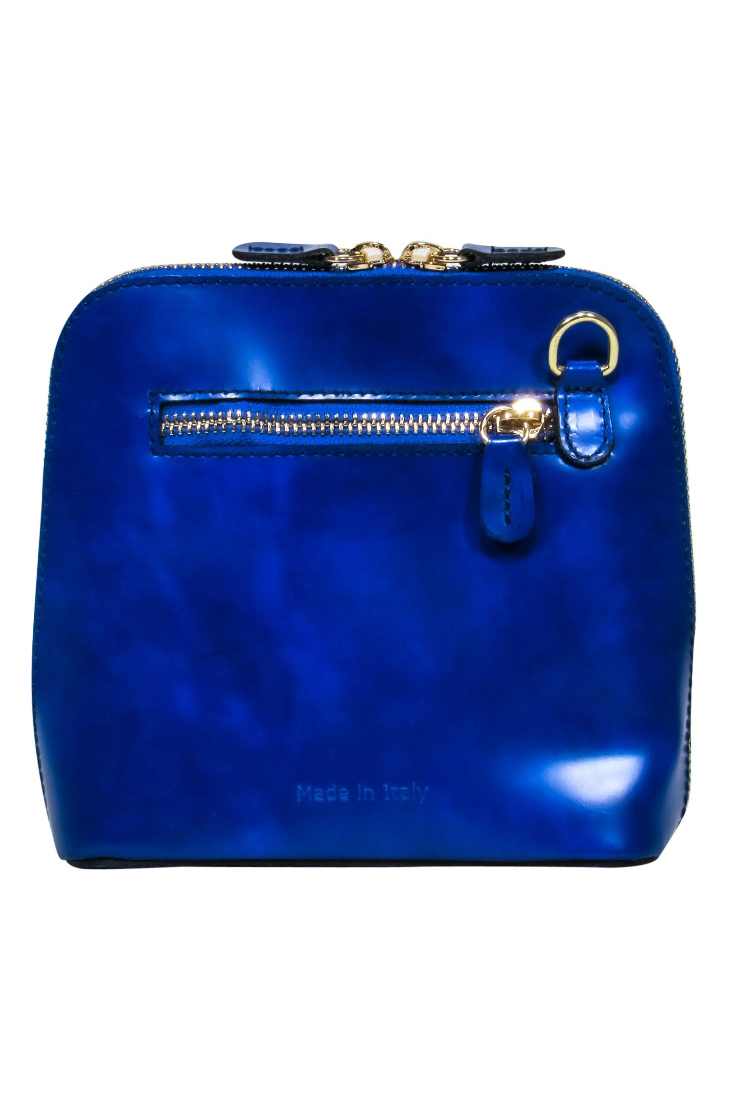 Pratesi - Stunning Cobalt Blue Leather Crossbody Bag with Luxe Logo