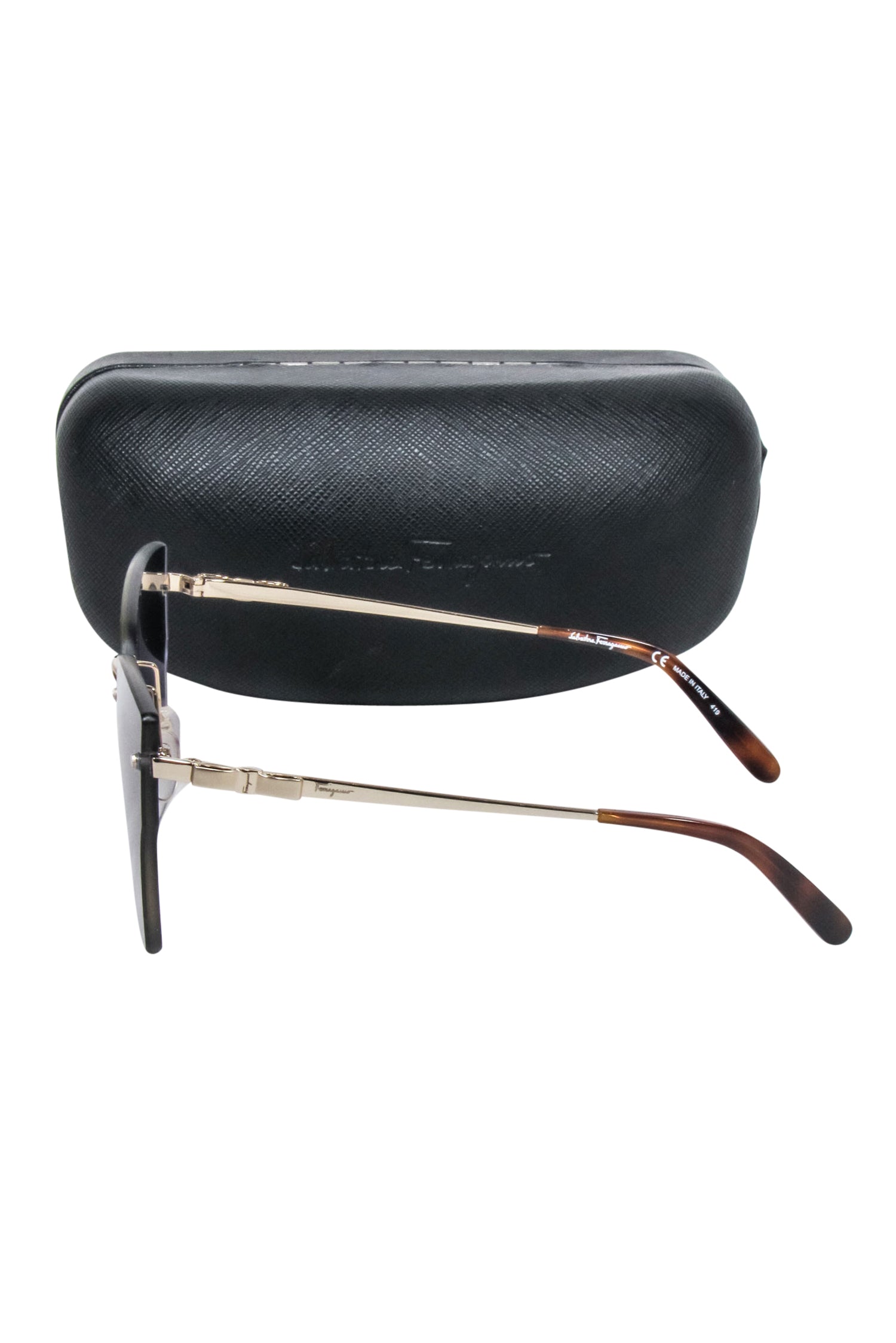 Ferragamo Gradient Purple Lens Oversized Frameless Sunglasses - Be a Style Star!