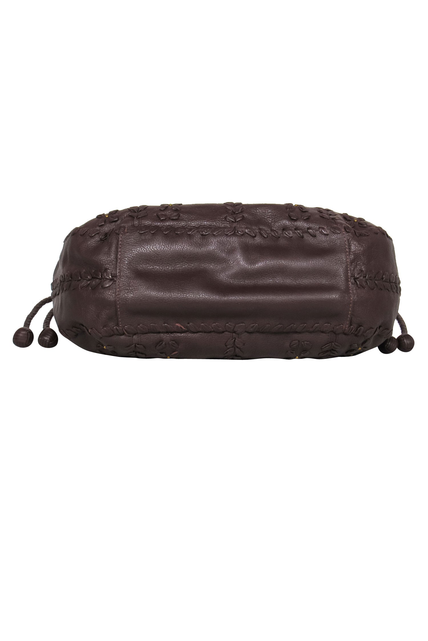 Lockheart - Exquisite Brown Leather Handstitched Shoulder Bag