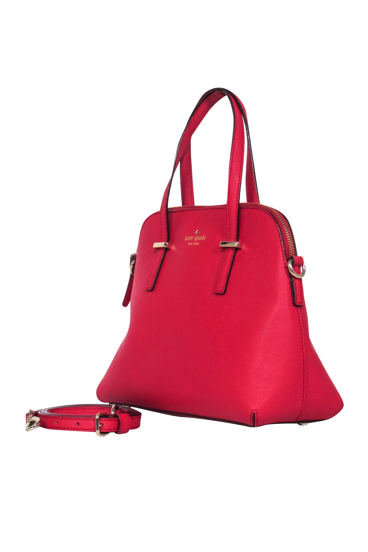 Kate Spade's Stunning Red Saffiano Leather Satchel Bag
