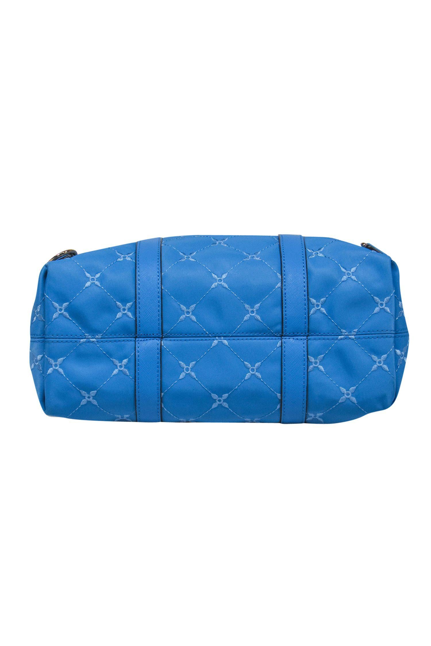 Henri Bendel - Stunning Blue Embroidered Convertible Satchel
