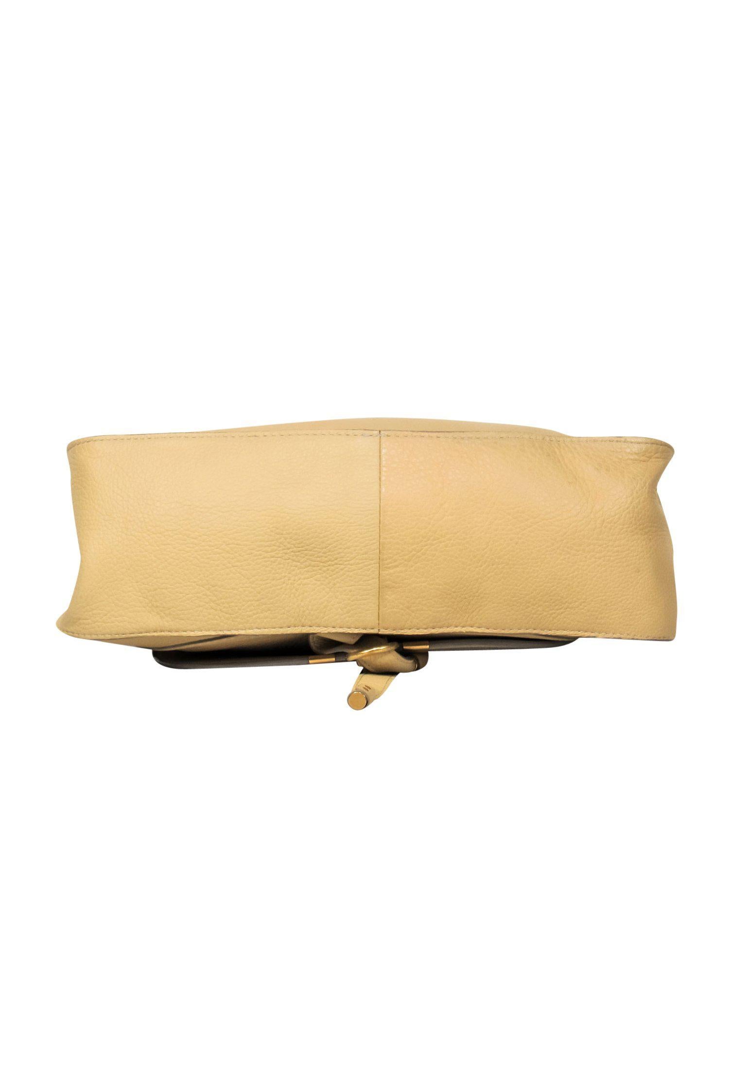 Chloe - Gorgeous Light Yellow Pebbled Leather Marcie Convertible Satchel