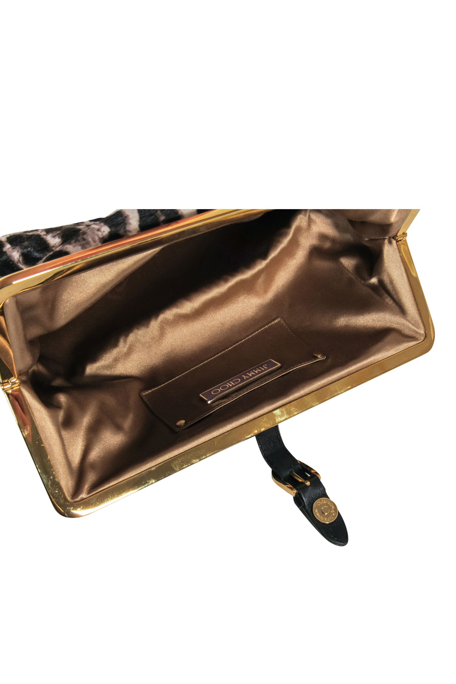 Jimmy Choo - Stunning Beige & Dark Brown Leopard Print Calf Hair Clutch