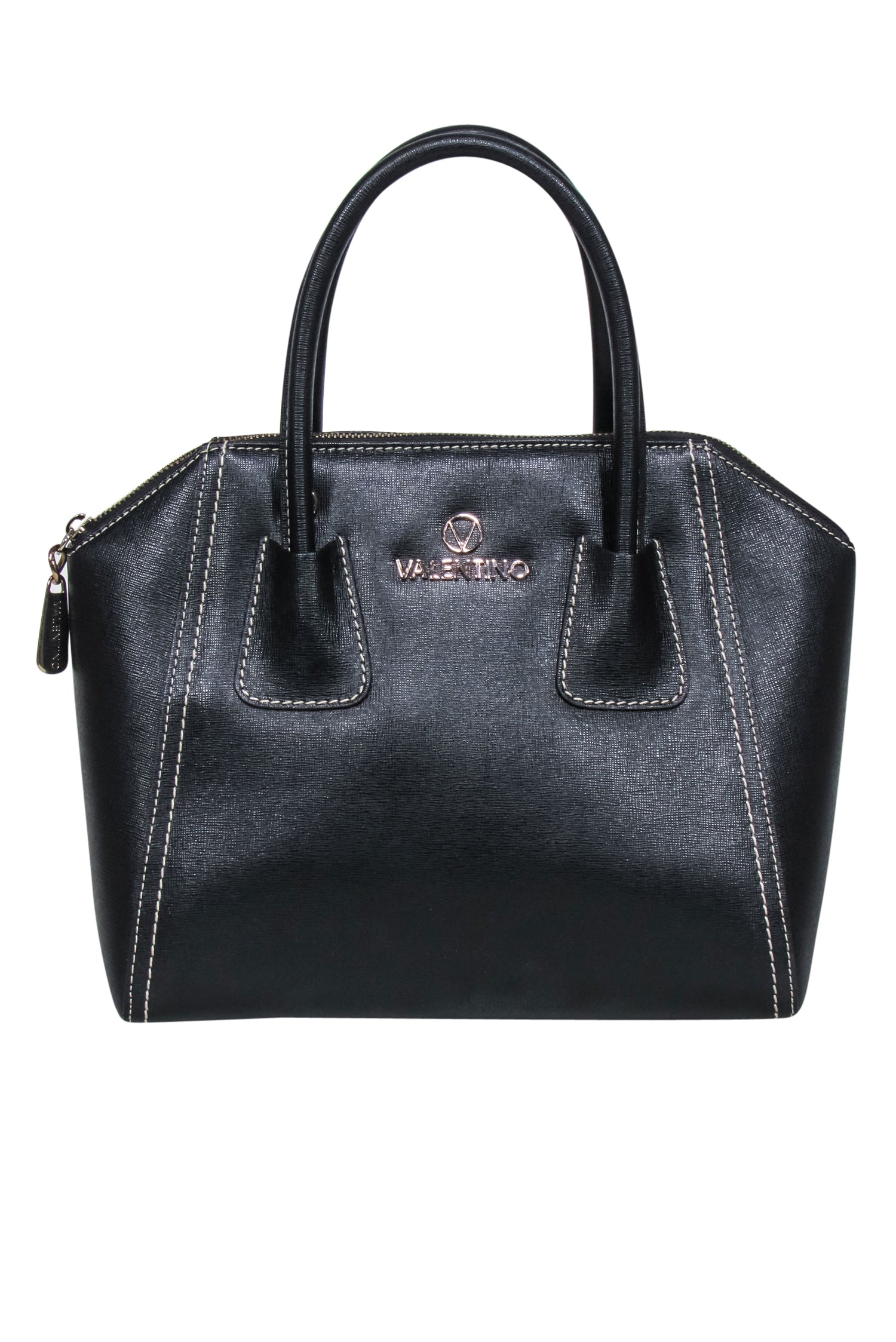 Valentino by Mario Valentino - Elegant Black Saffiano Leather Handbag