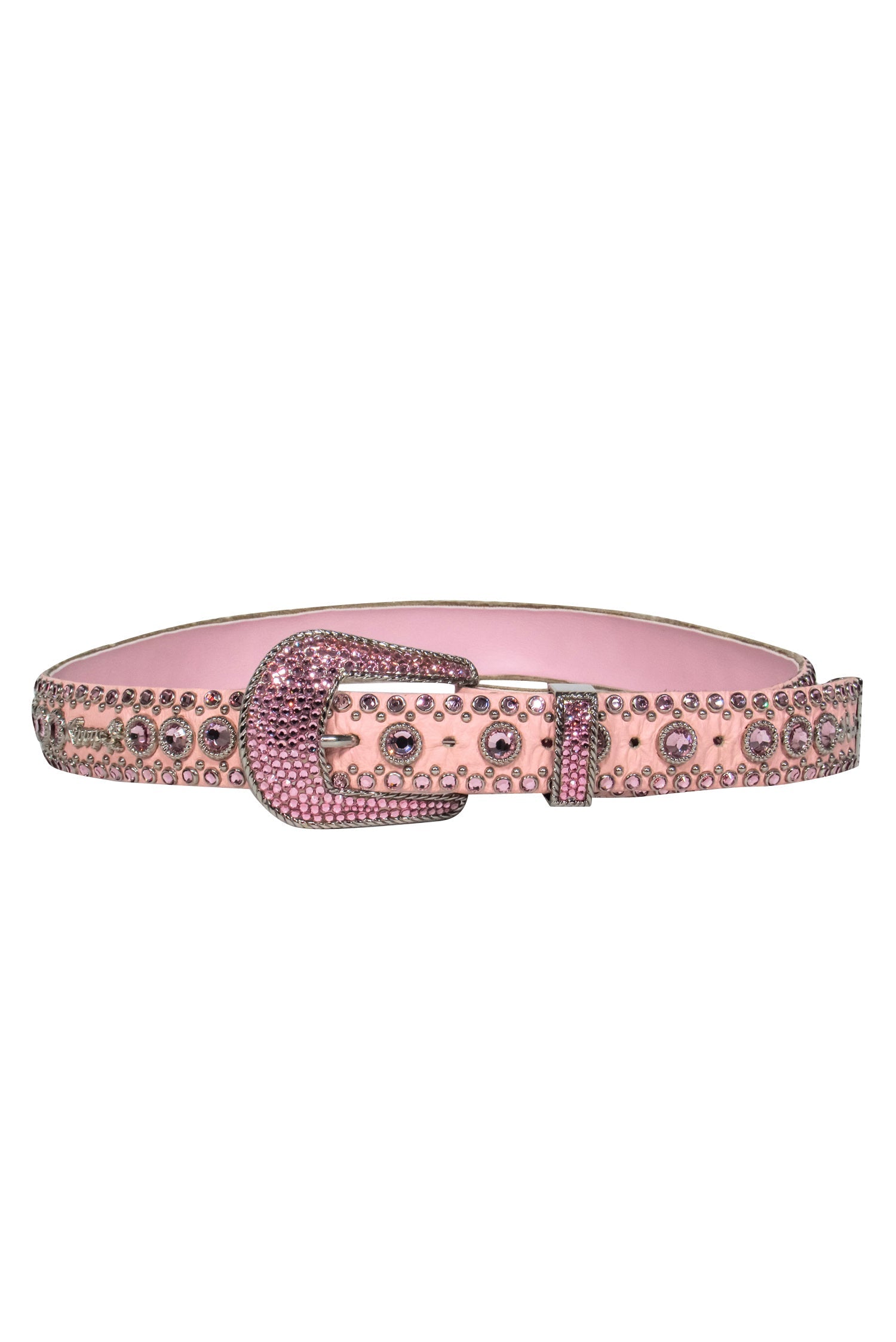 Kippys Pink Leather Rhinestone Belt - Size 32: Sparkle in Style!