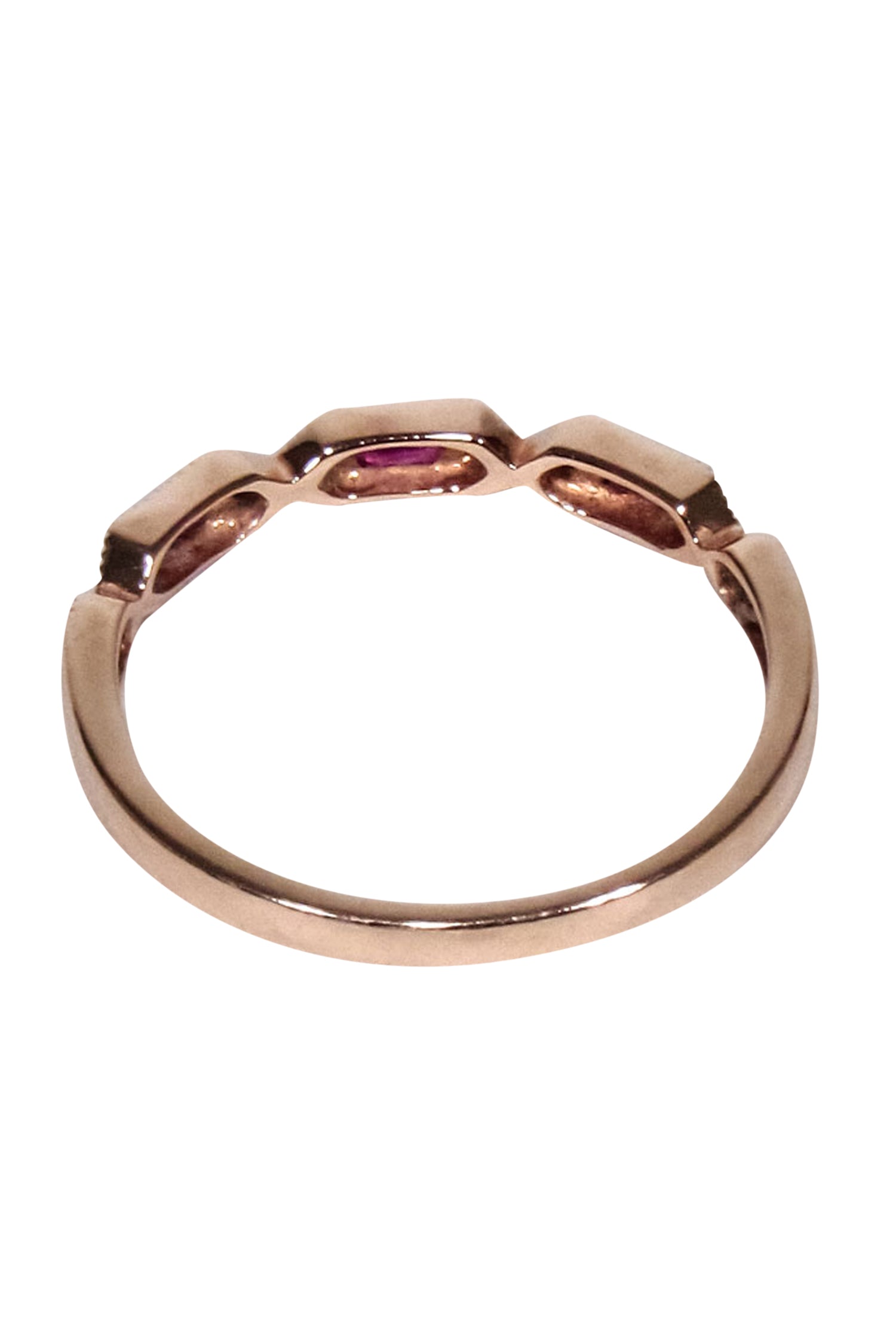 Gorgeous 14k Rose Gold Jeweled Ring - Size 6