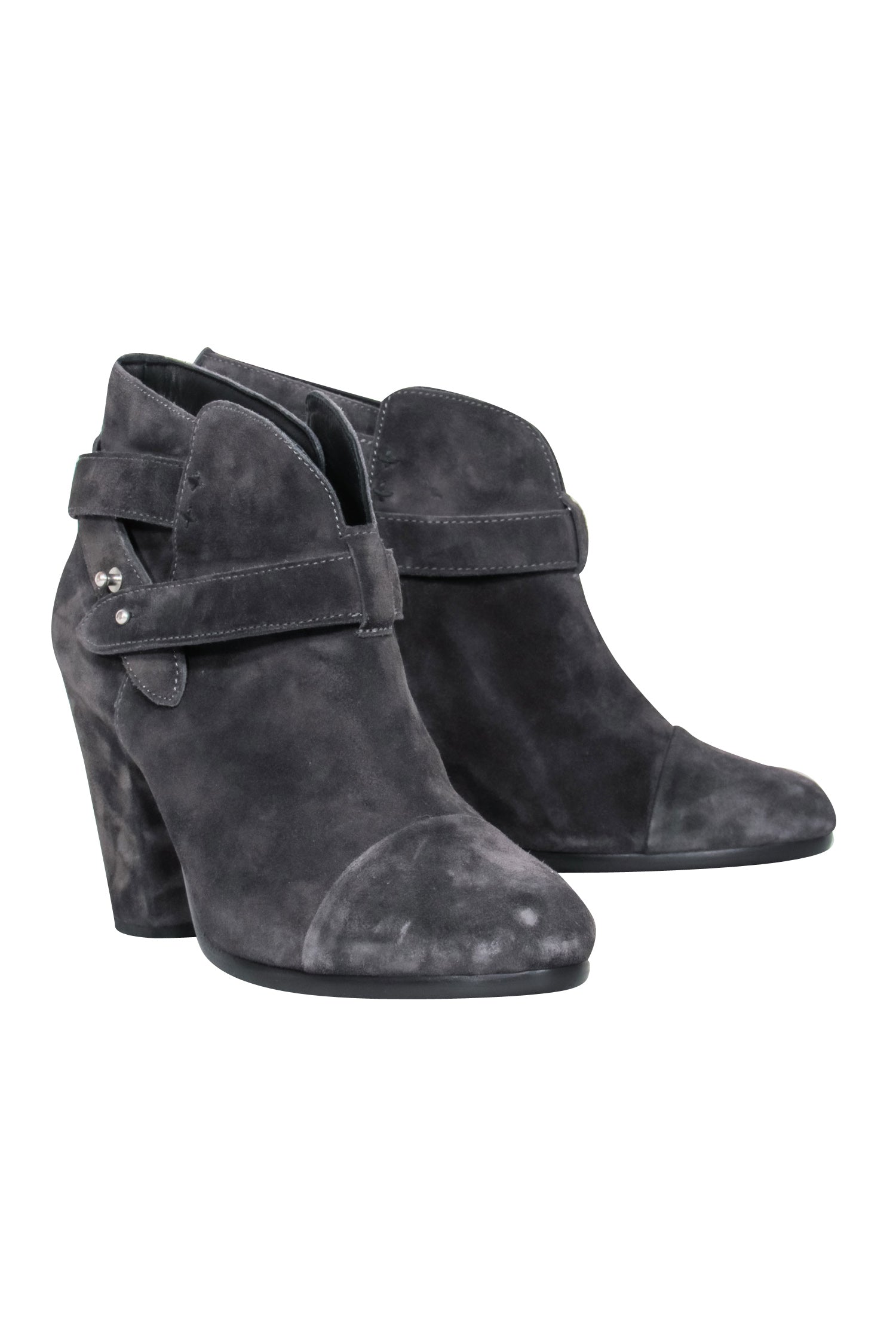 Rag & Bone Grey Suede Side Buckle Short Boots - Size 10: A Must-Have for Style Enthusiasts