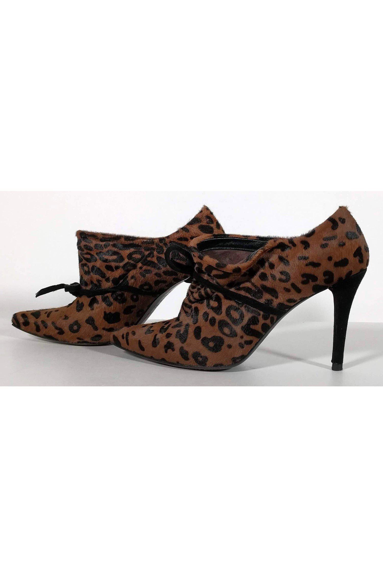 Stuart Weitzman Animal Print Pony Hair Booties - Size 6 - Add a Daring Edge!