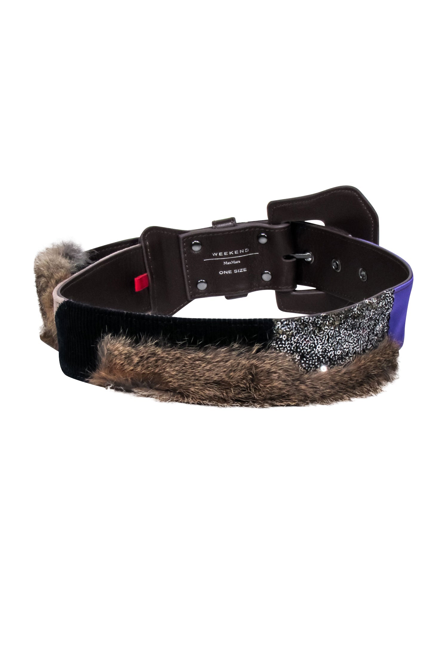 Weekend Max Mara - Stylish Multi - Color Fur Trim Belt (One Size)