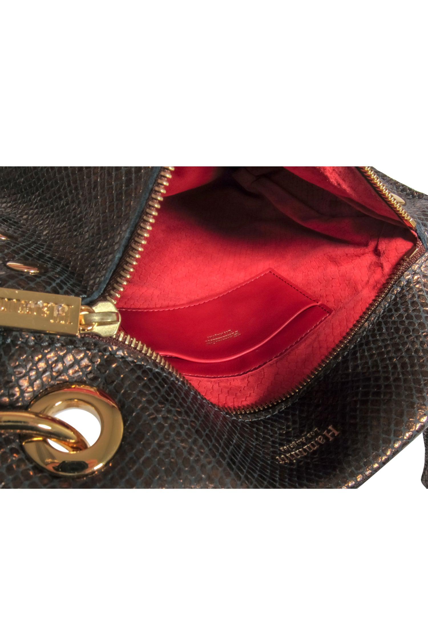 Hammitt - Stunning Studded Metallic Reptile Leather Crossbody Bag