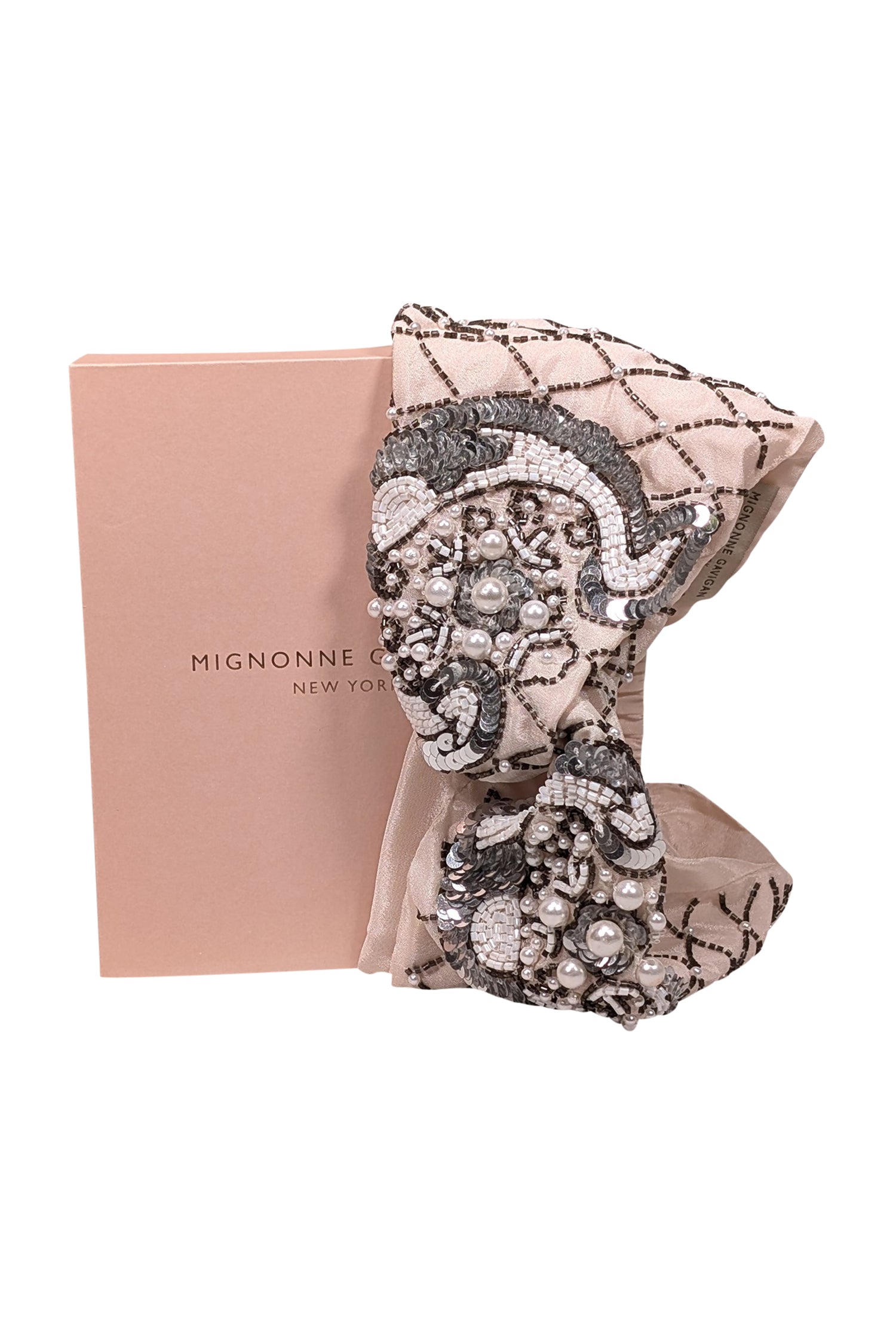 Mignonne Gavigan Cream Le Charlot Turban: A Stunning Headband for Glam Lovers
