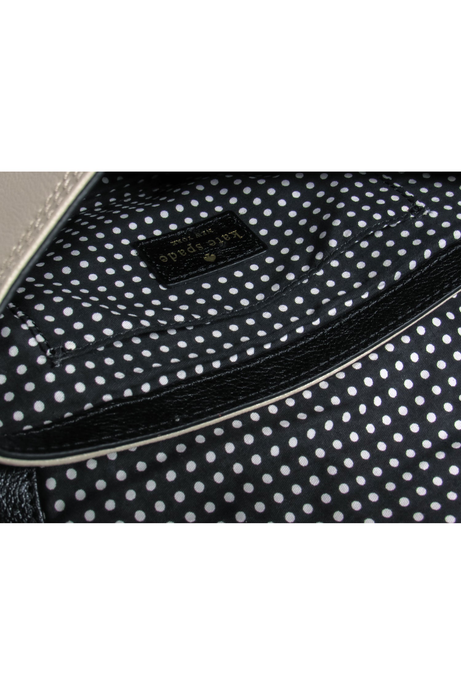 Kate Spade - Chic Black & Cream Leather Bow Crossbody Bag