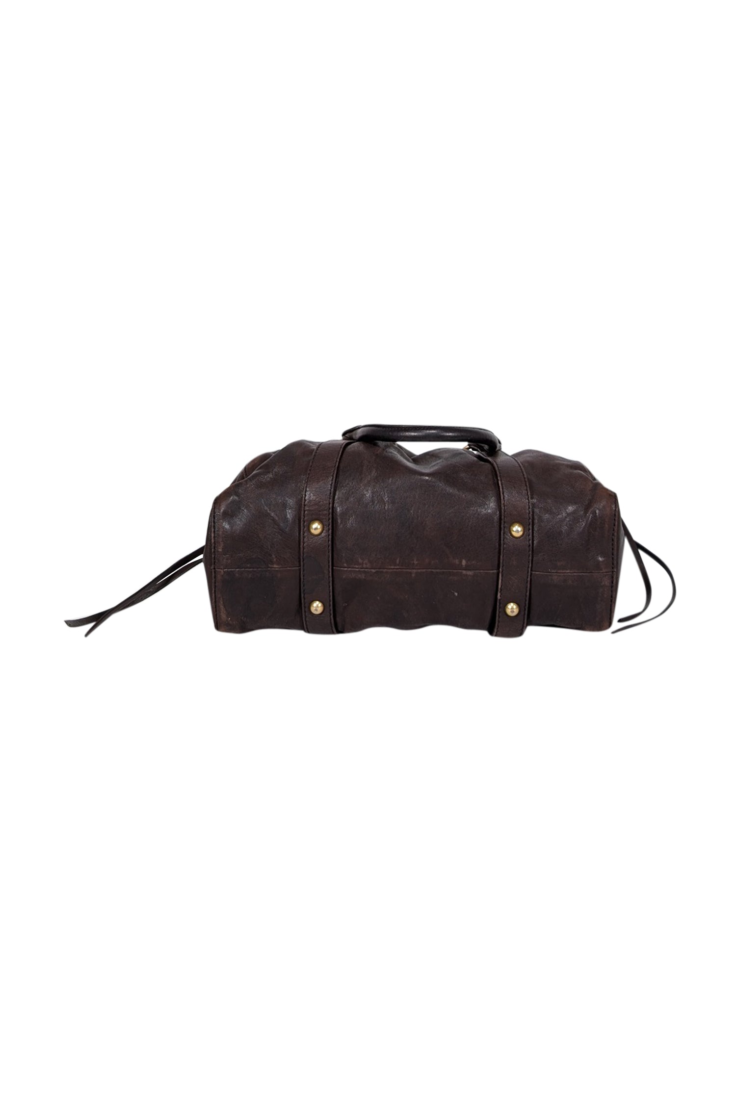 Miu Miu - Exquisite Brown Leather Gathered Handbag