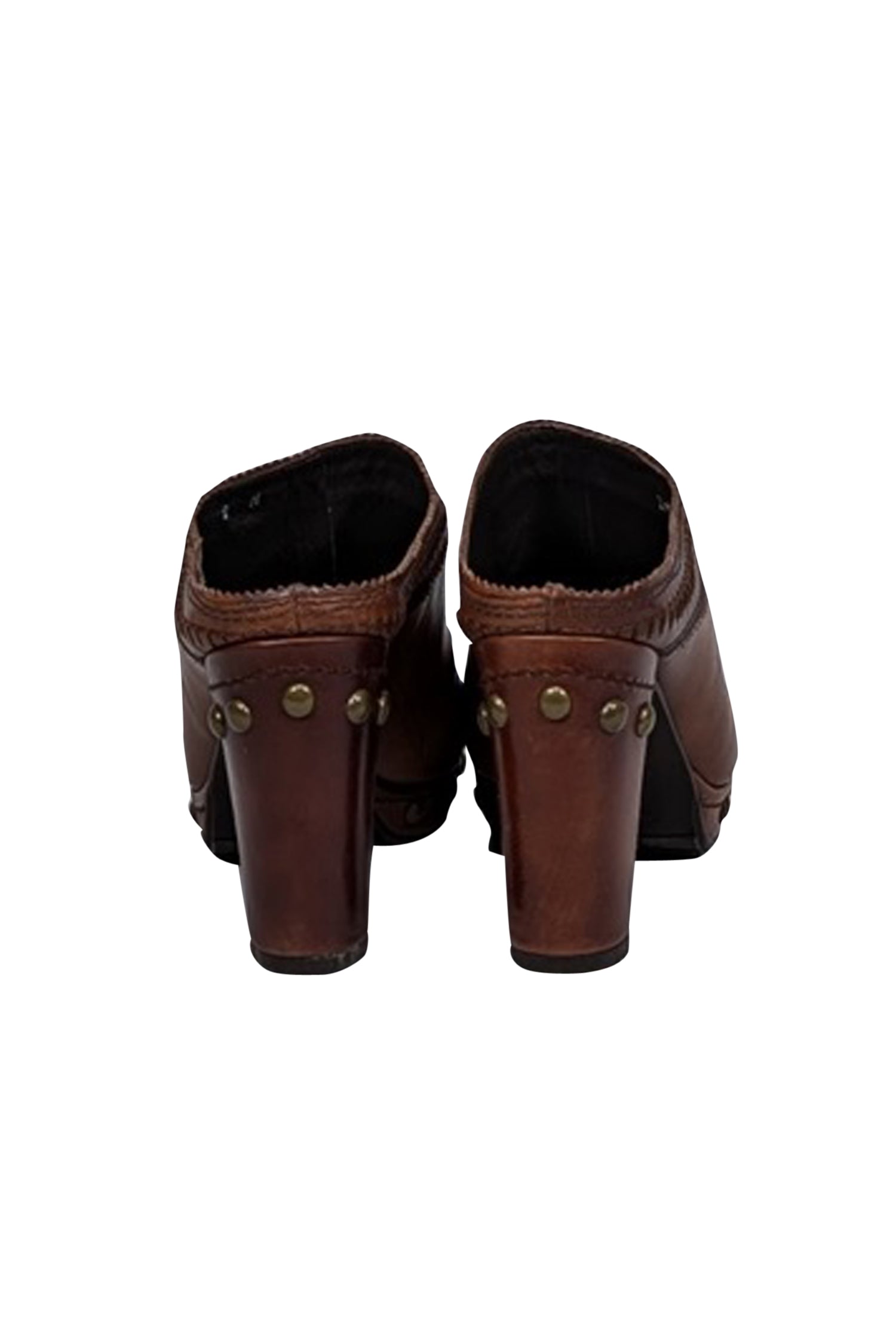 Stuart Weitzman Tan Leather Heeled Clogs - Size 8 - Elevate Your Fall Style!