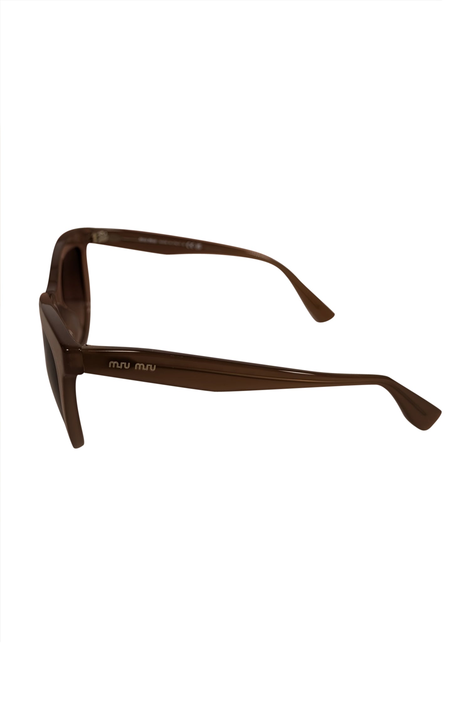 Miu Miu - Chic Beige Translucent Frames with Stylish Brown Lenses