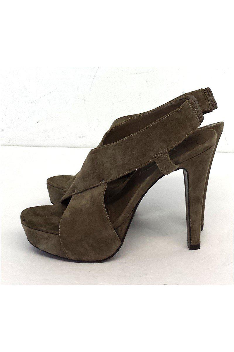 Gorgeous Diane von Furstenberg Taupe Suede Platform Heels - Size 6.5, Grab Yours Now!