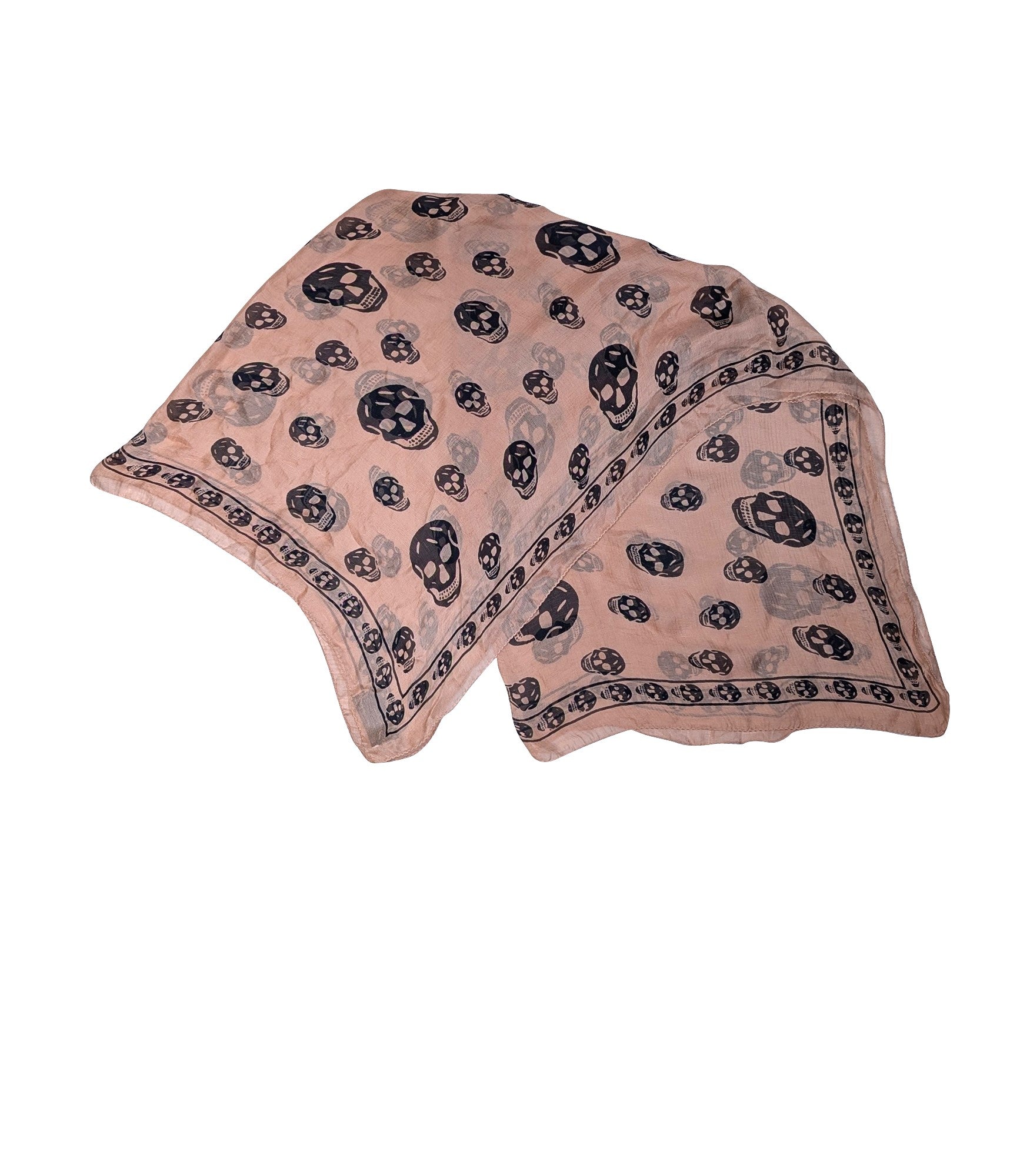 Alexander McQueen - Stunning Mauve & Black Skull Print Scarf
