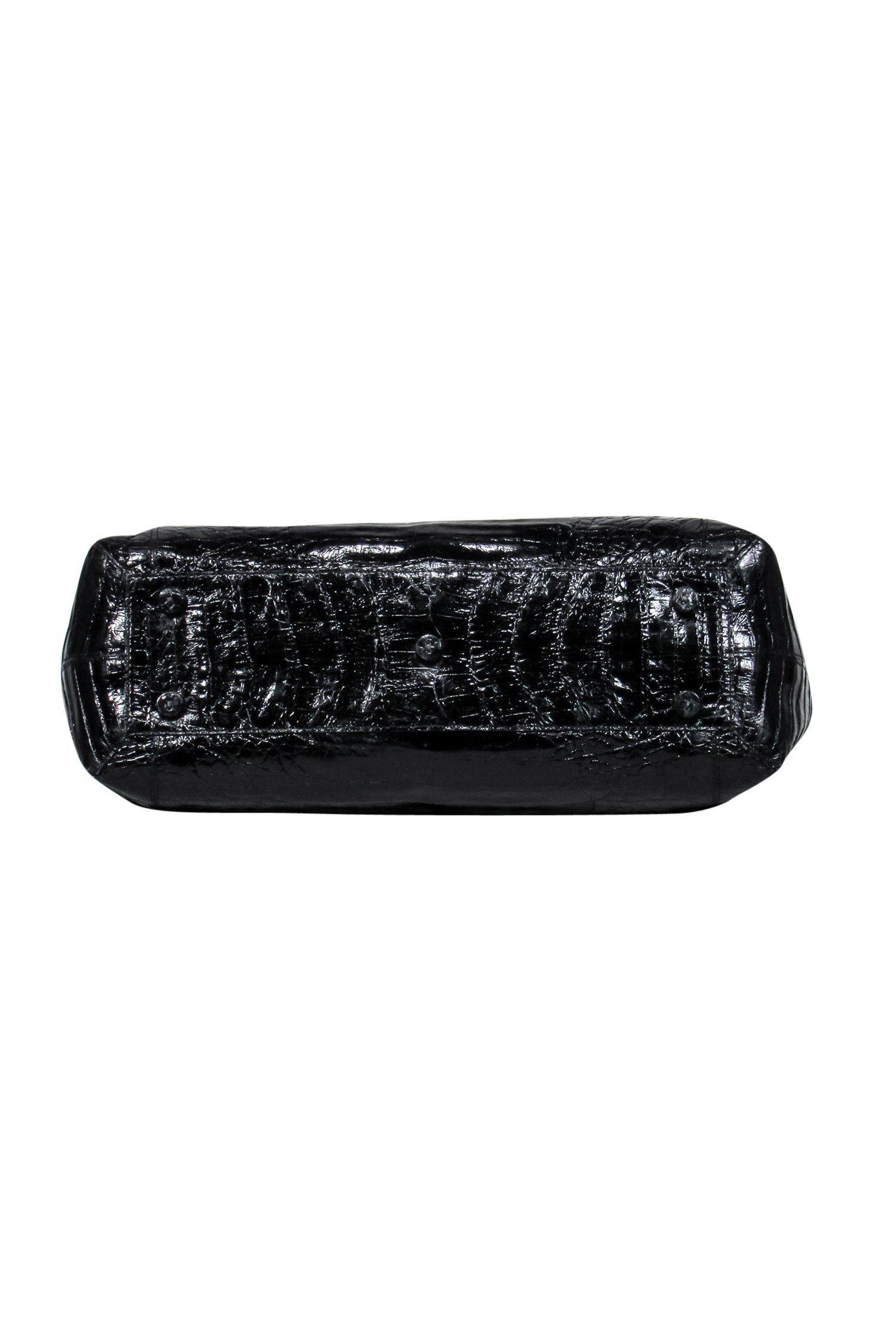 Nancy Gonzalez - Exquisite Black Crocodile Leather Handbag