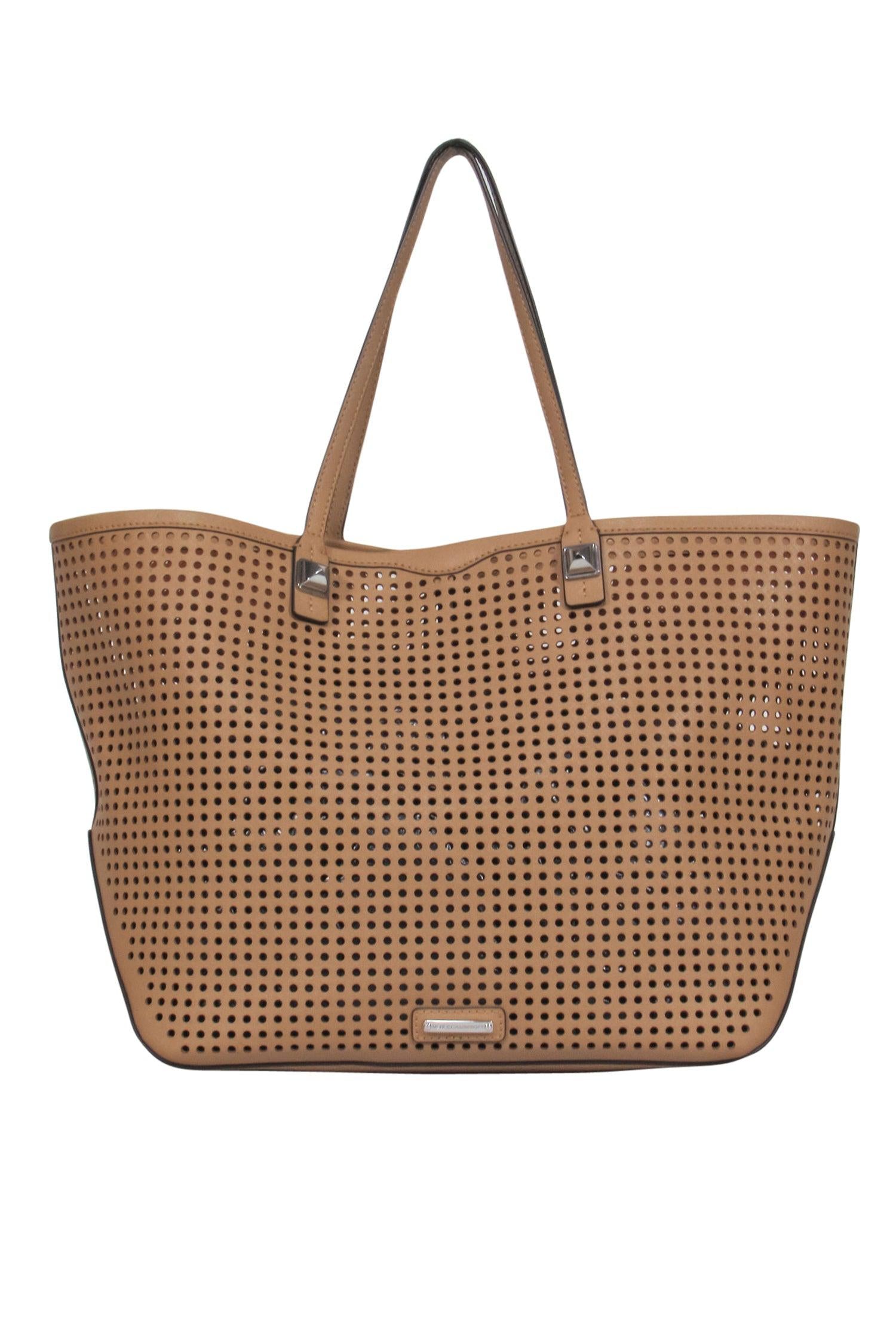 Rebecca Minkoff Tan Laser - Holed Tote Bag: Perfect for Summer!