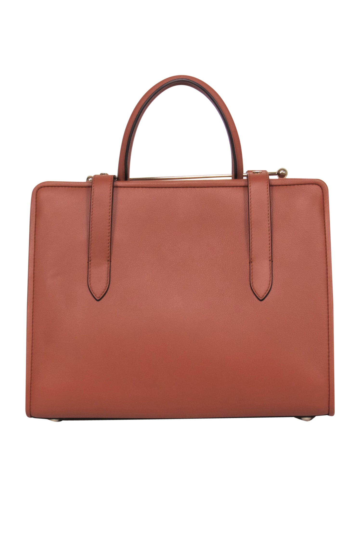 Strathberry Tan Leather Convertible Handbag - Classy and Versatile